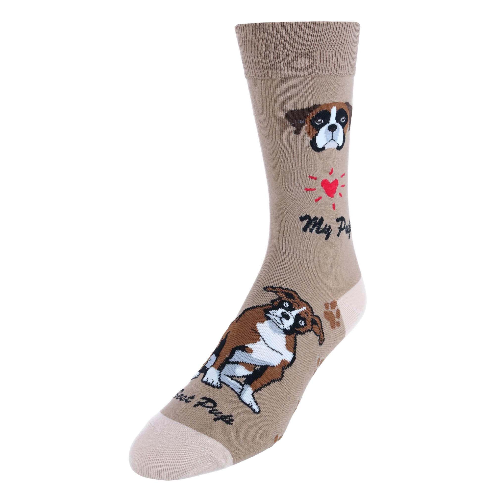 CTMMen's My Pup Crew Novelty Socks