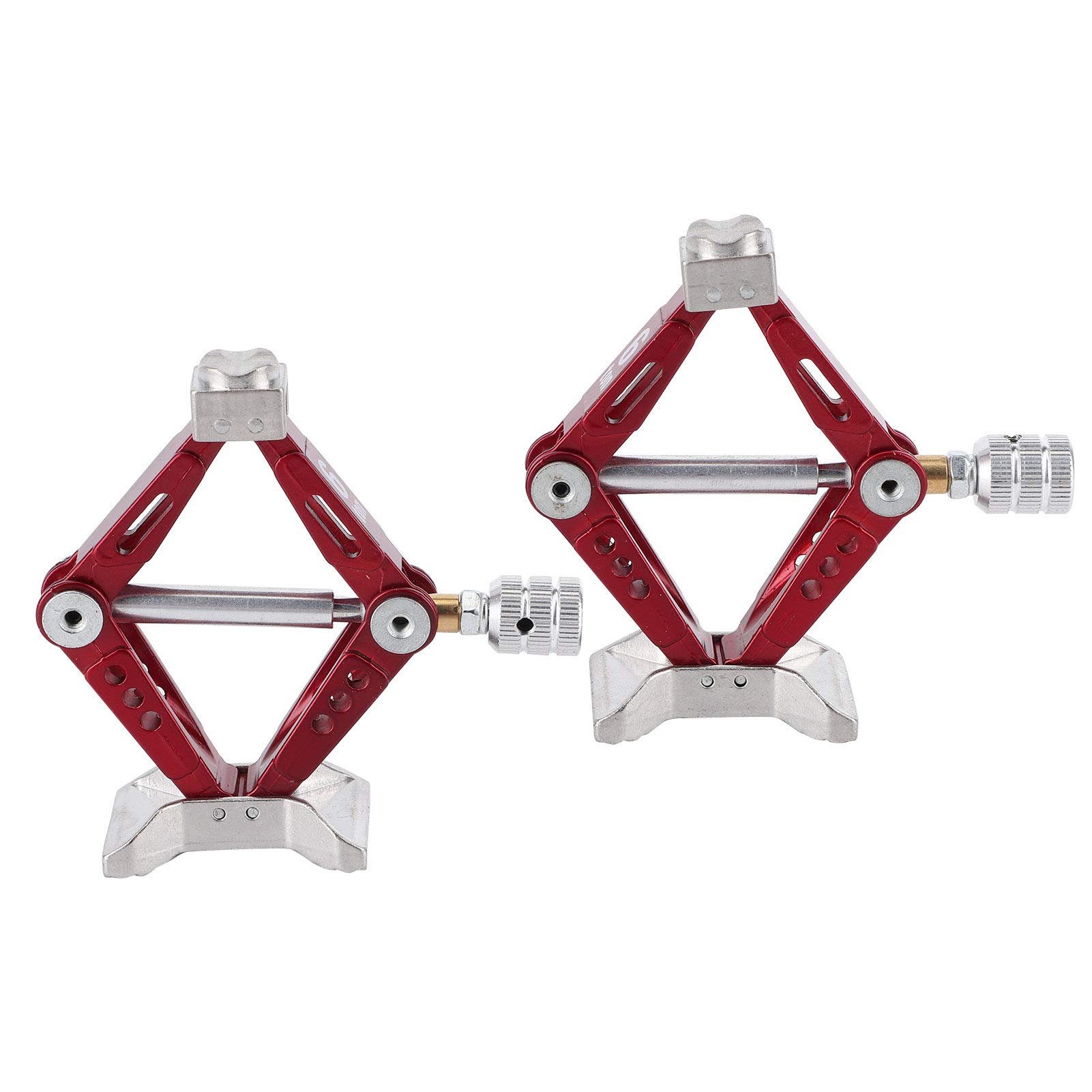 RC Car Jack, 2Pcs Metal Adjustable Jacks Jack Stands Height Lifting Jack for RC Crawler Axial SCX10 TRX4 Sportinggoods Model Car Accessories