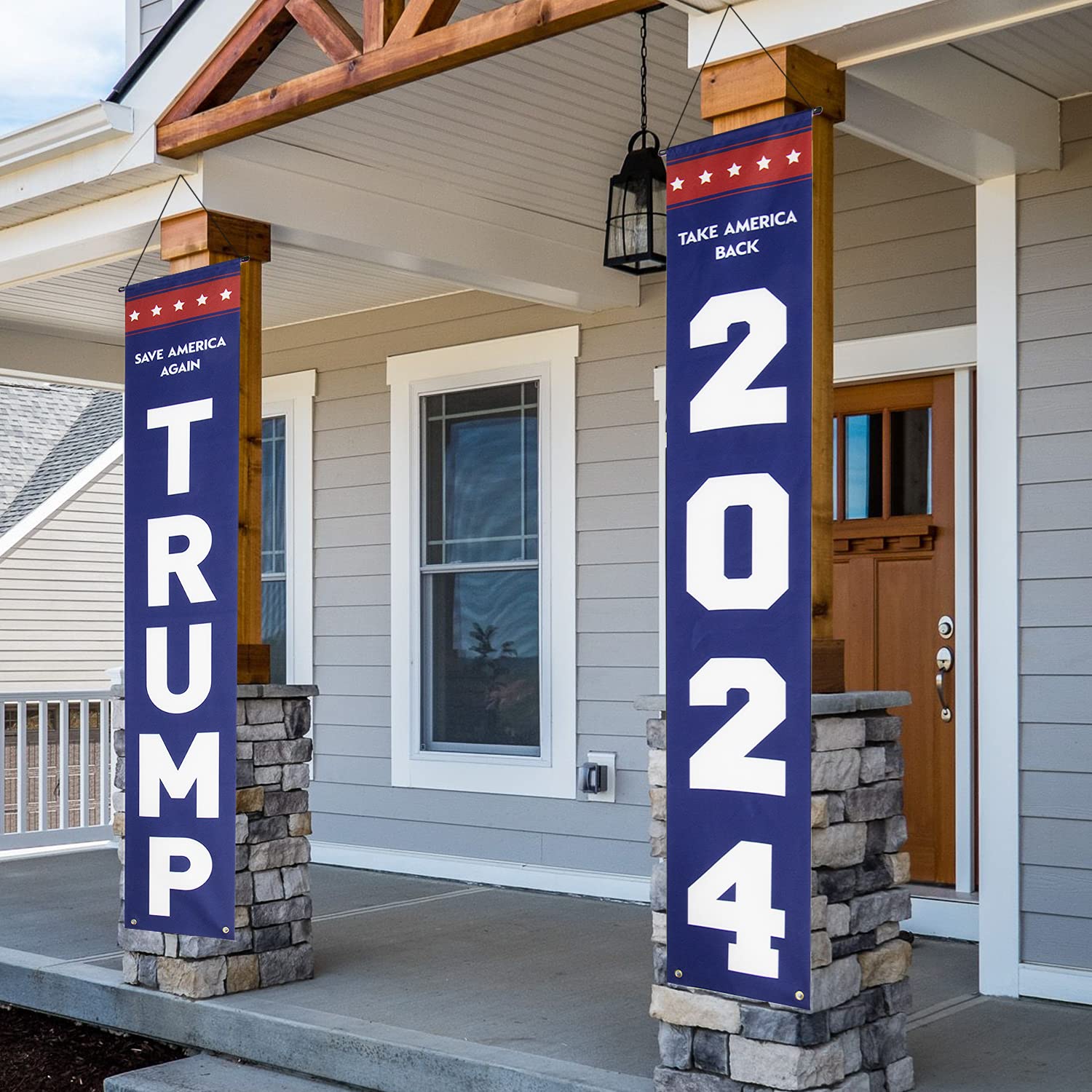 Trump 2024 Flag Take America Back Save America Again Large Banners Outdoor Porch Yard Sign Garden Door Wall Decorative Banner - Indoor/Outdoor Decorations