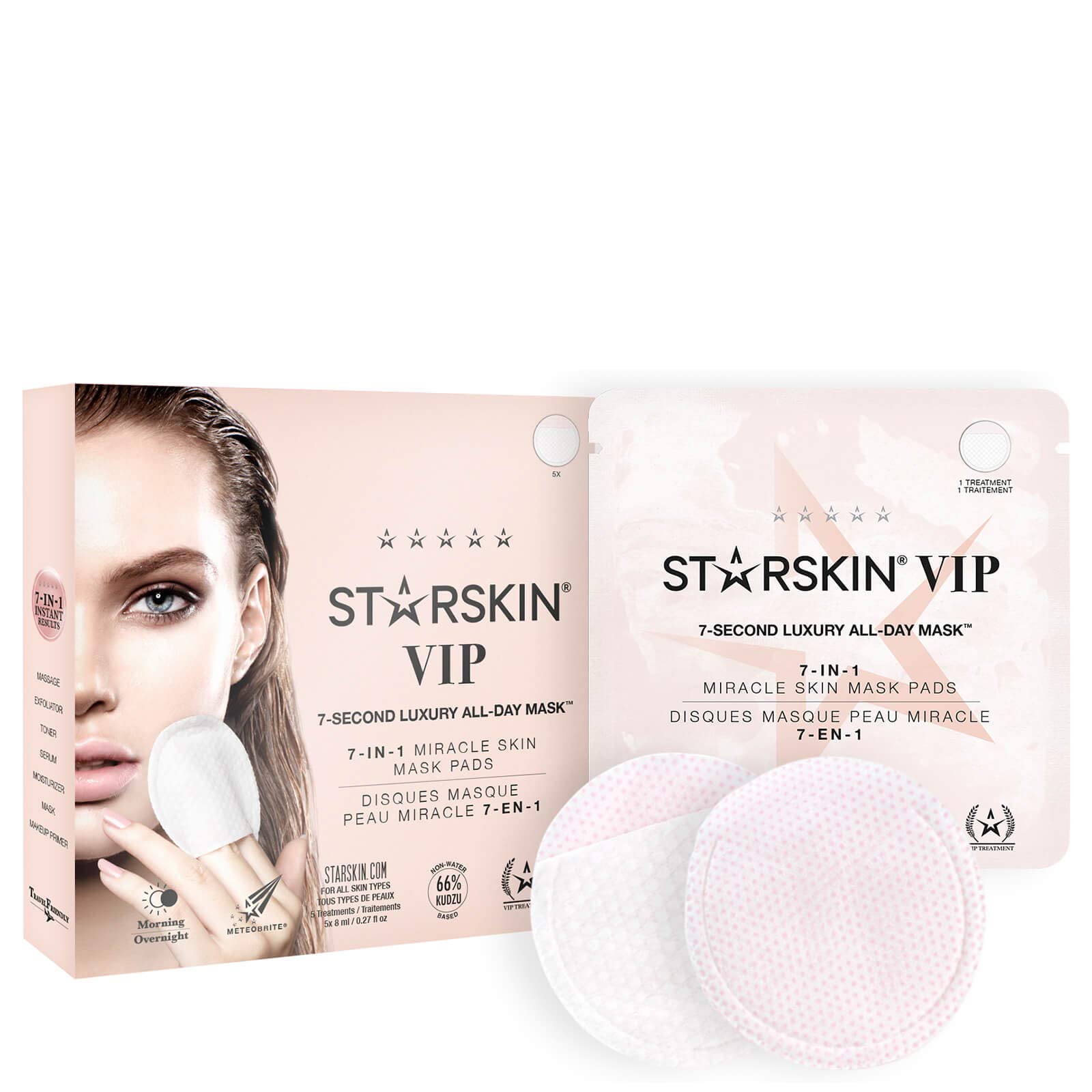 STARSKINVIP 7-Second Luxury All-Day Mask - 7 Step Korean Skincare Routine into One Mask Pad - 18 Pack