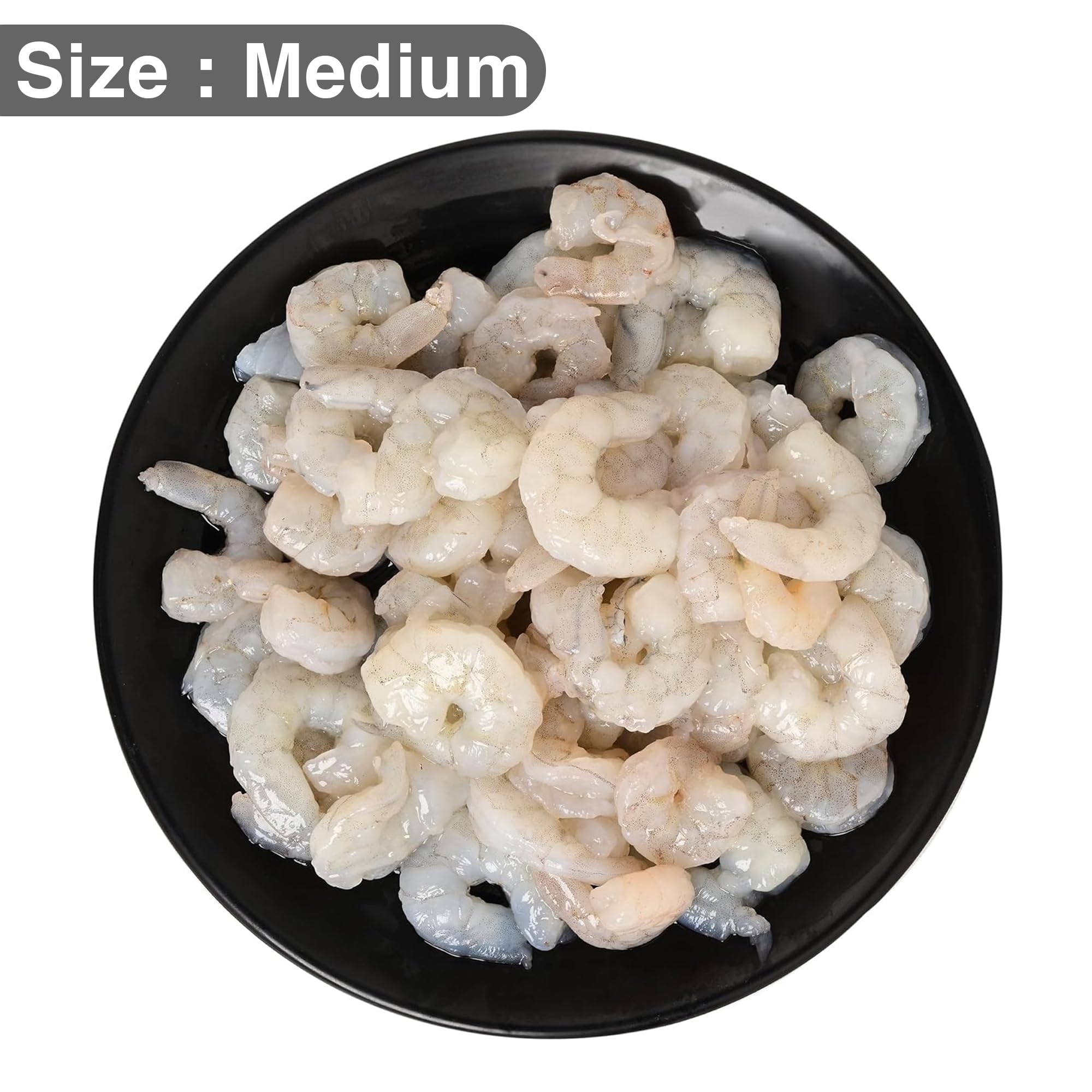 Mega Frozen Prawns/Shrimps - Medium, Peeled & Deveined 500g (56-66Pcs/Pack)