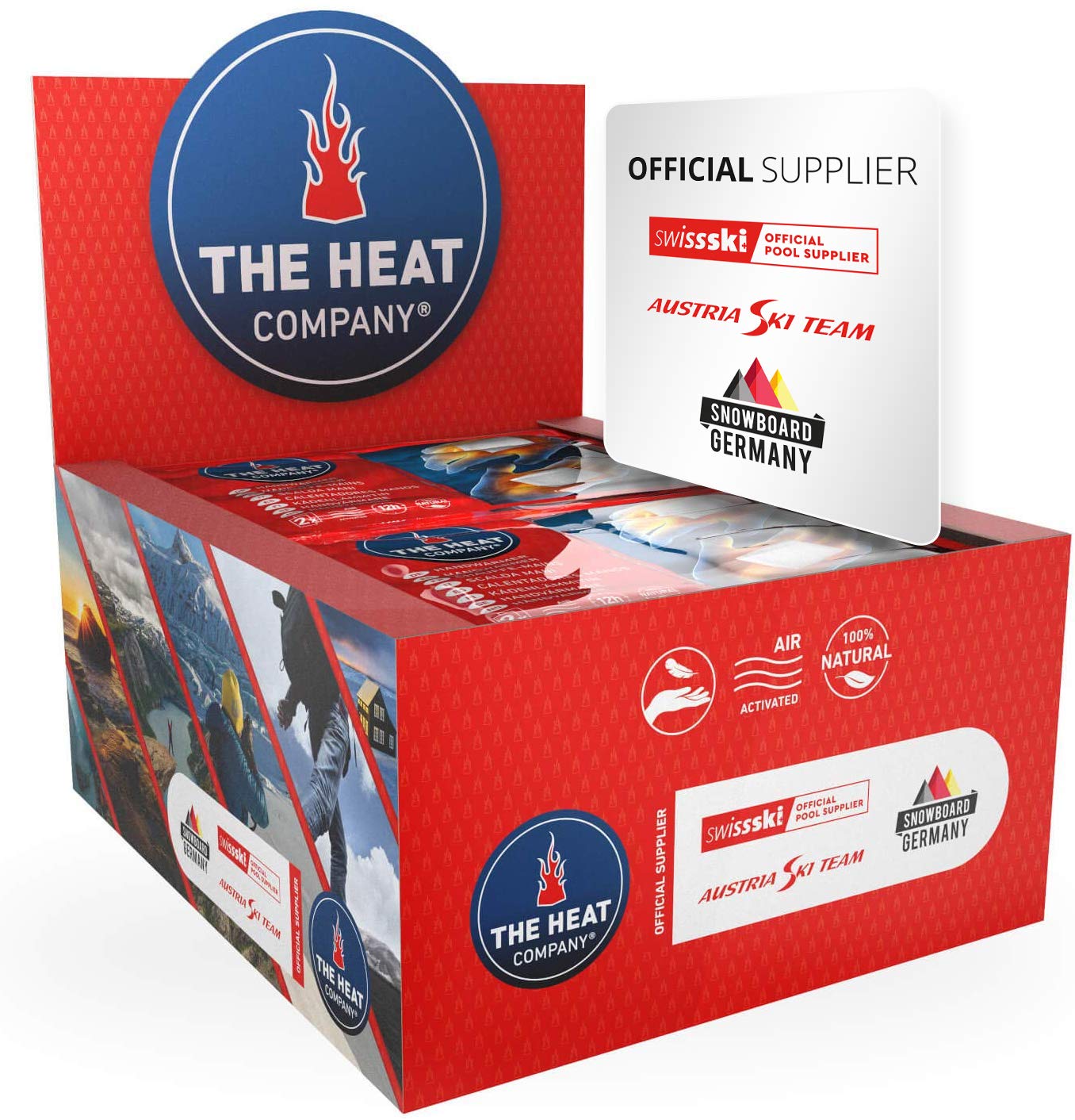 THE HEAT COMPANY Handwarmers - 10 or 40 Pairs - EXTRA WARM - Hand Heat Pads - 12 Hours Warm Hands - Instant Heat - Air Activated - Purely Natural