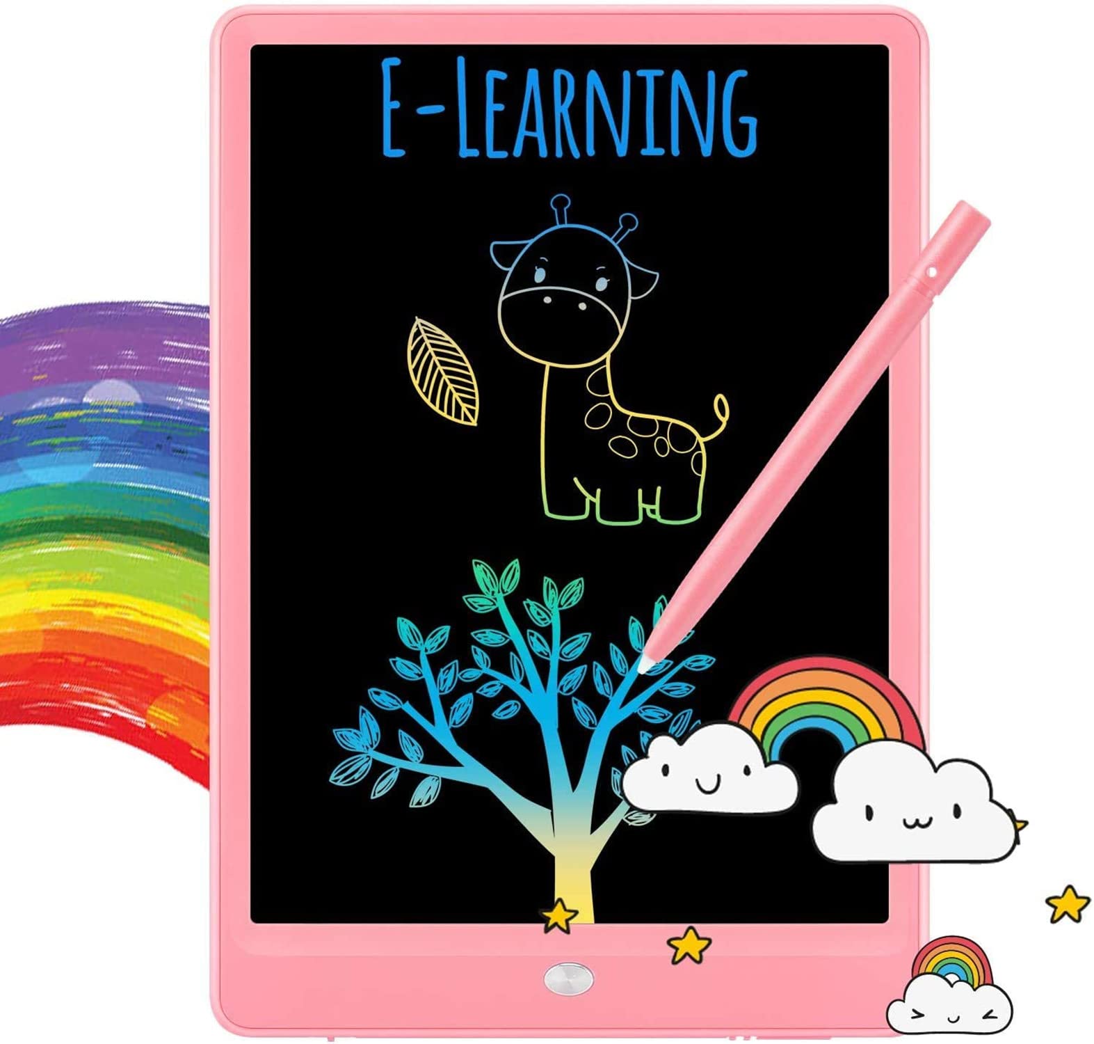 Mumoo Bear Lcd Writing Tablet,10 Inch Drawing Pad Doodle Scribbler Learning Educational Toys Kids Toddlers For Birthday Christmas Gifts(Pink)