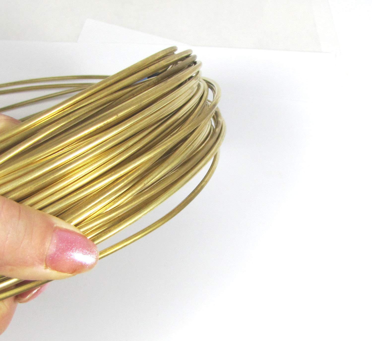 ART IFACT2 Meters Brass Wire - 14 Gauge (2.032 mm Diameter) - Golden Wire for Jewellery - DIY Jewellery & Artistic