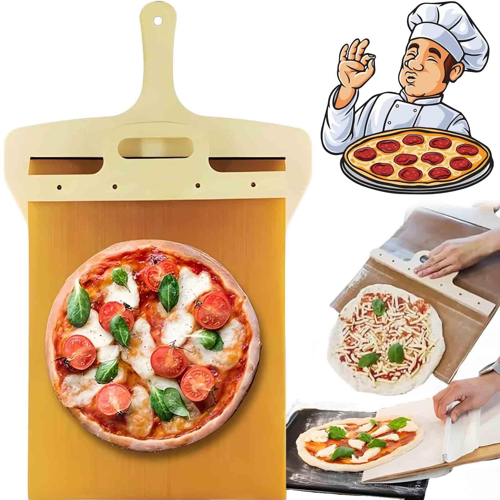 Azonee13'' Sliding Pizza Peel - The Pizza Slider Paddle That Transfers Pizza, Non Stick Pizza Peel Spatula Paddle for Ovens, Kitchen Essential Baking Tool Easy Way To Transfer Pizza