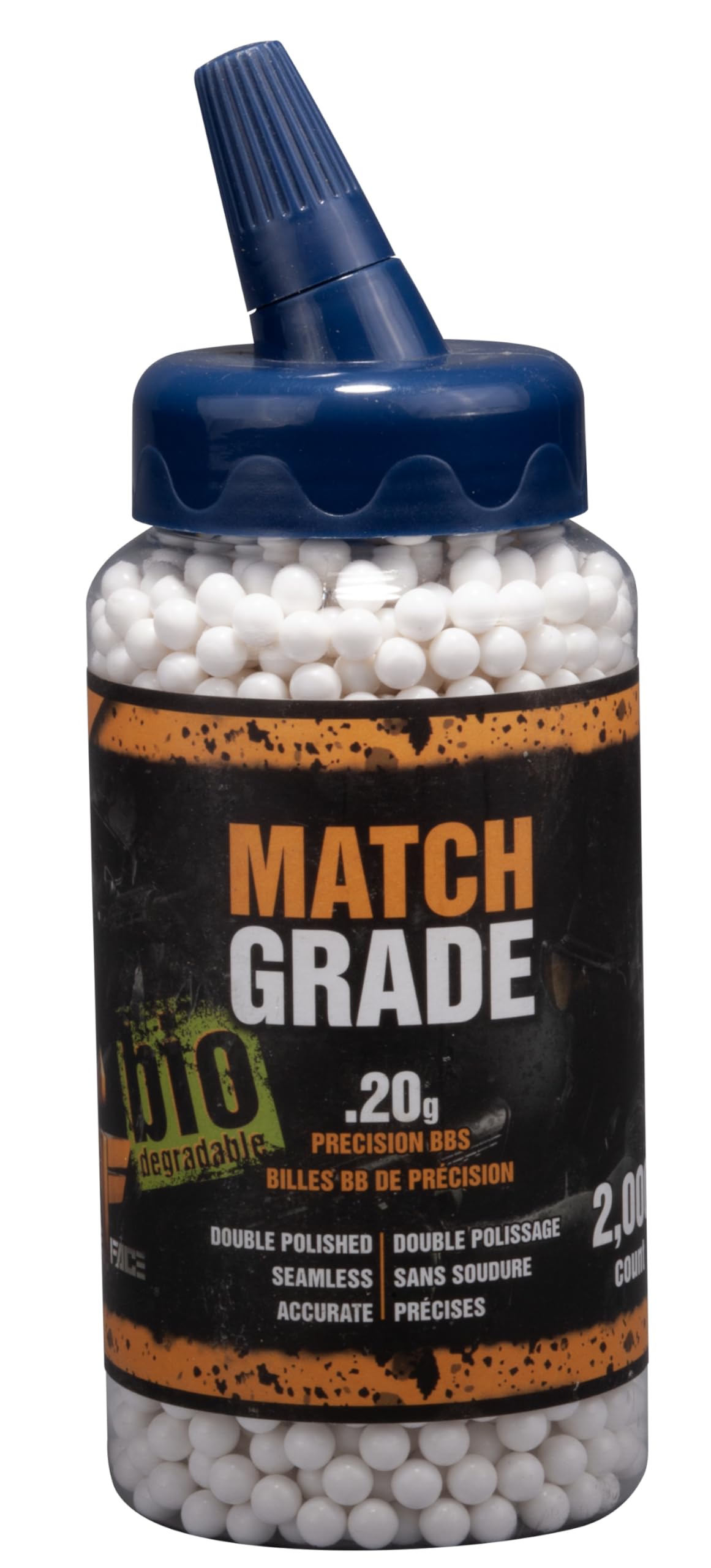 Game Face SAP2020E Match Grade 6mm .20-Gram White Biodegradable Airsoft BBs (2000-Count)