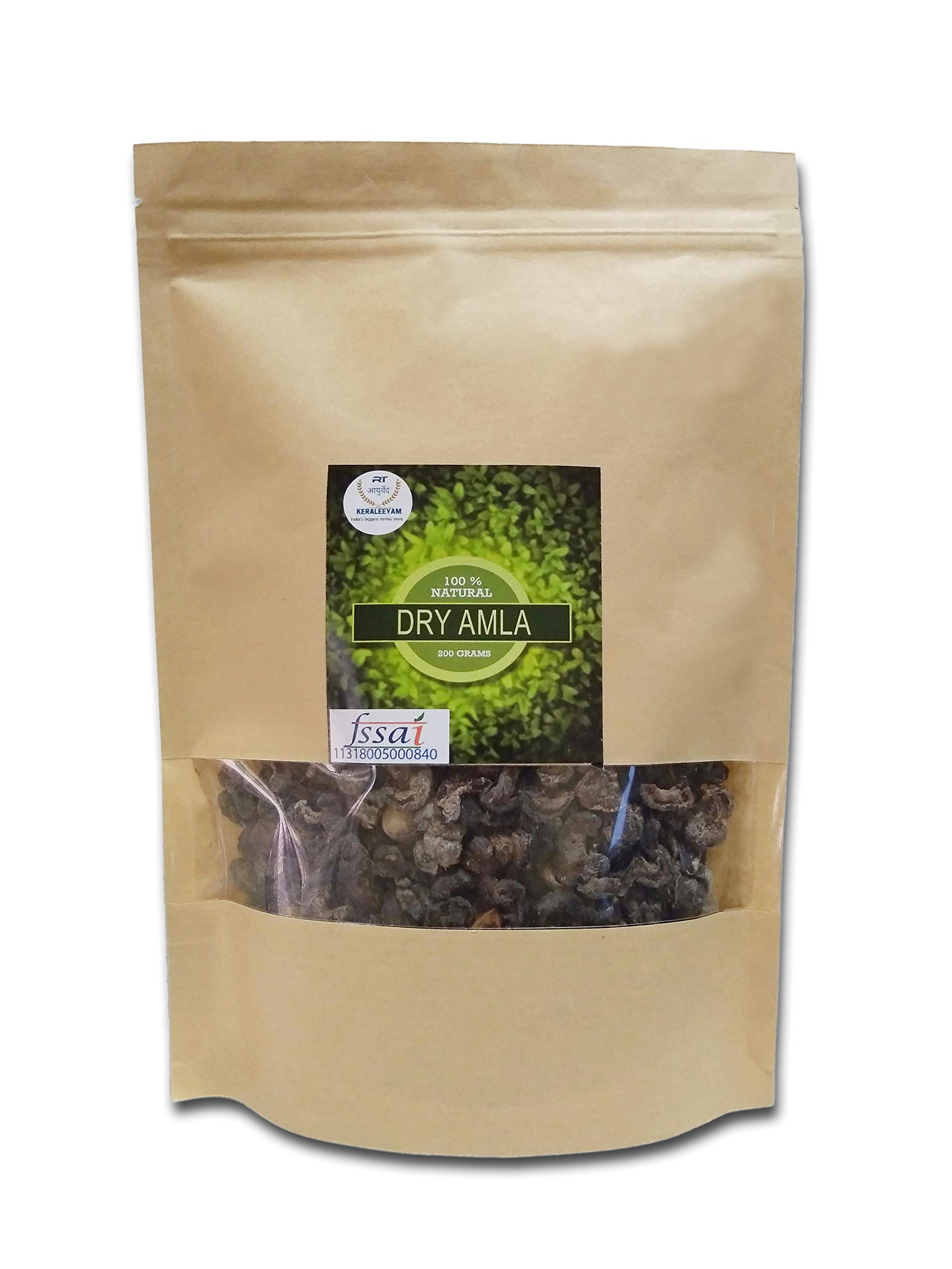 RAINTECH HERBALS Dry Amla Indian Gooseberry For Hair | Dry Amla Pieces - Hair growth, Eating Sukha Awla, Aavla Sabut, Dry Gooseberry, Usirikaya dried | dried amla for hair | dried amla for hair growth organic | Gooseberry For Hair And Skin Care 200gm