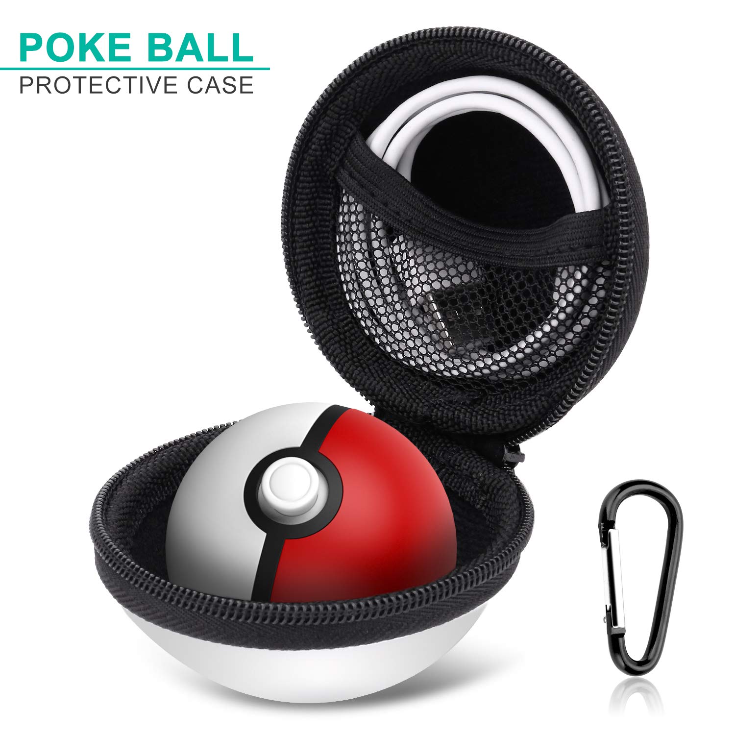 Poke Ball Plus Case Protective EVA Cover and Skin for Pokémon Lets Go Pikachu Eevee Game for Nintendo Switch Carrying Case