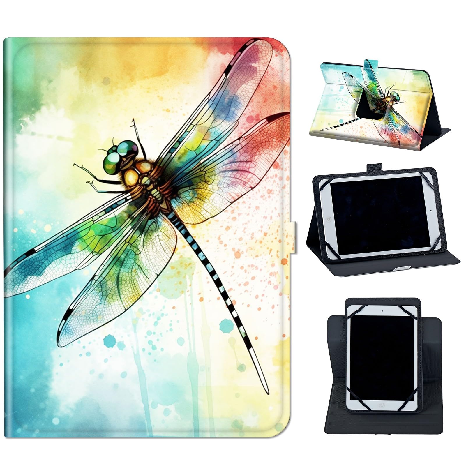 Case for Gateway Tablet 10 inch/Voger priorpad X100 Tablet 10 inch Tablet,Mxfdegf 360 Degree Rotating Stand and Magnetic Closure Case for Digiland Tablet Model:DL1036,Dragonfly is Flying