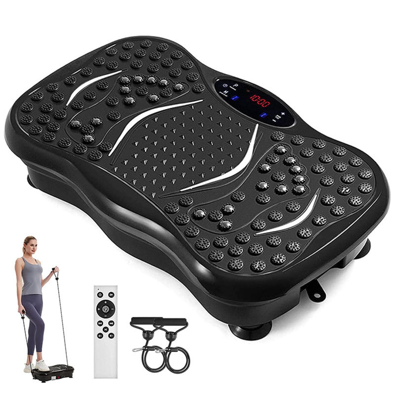 Vibration Plate Exercise Machine Vibration Plate for Lymphatic Drainage Whole Body Workout Vibration Platform Home Training Equipment for Weight Loss Toning Wellness Home Gyms Workout