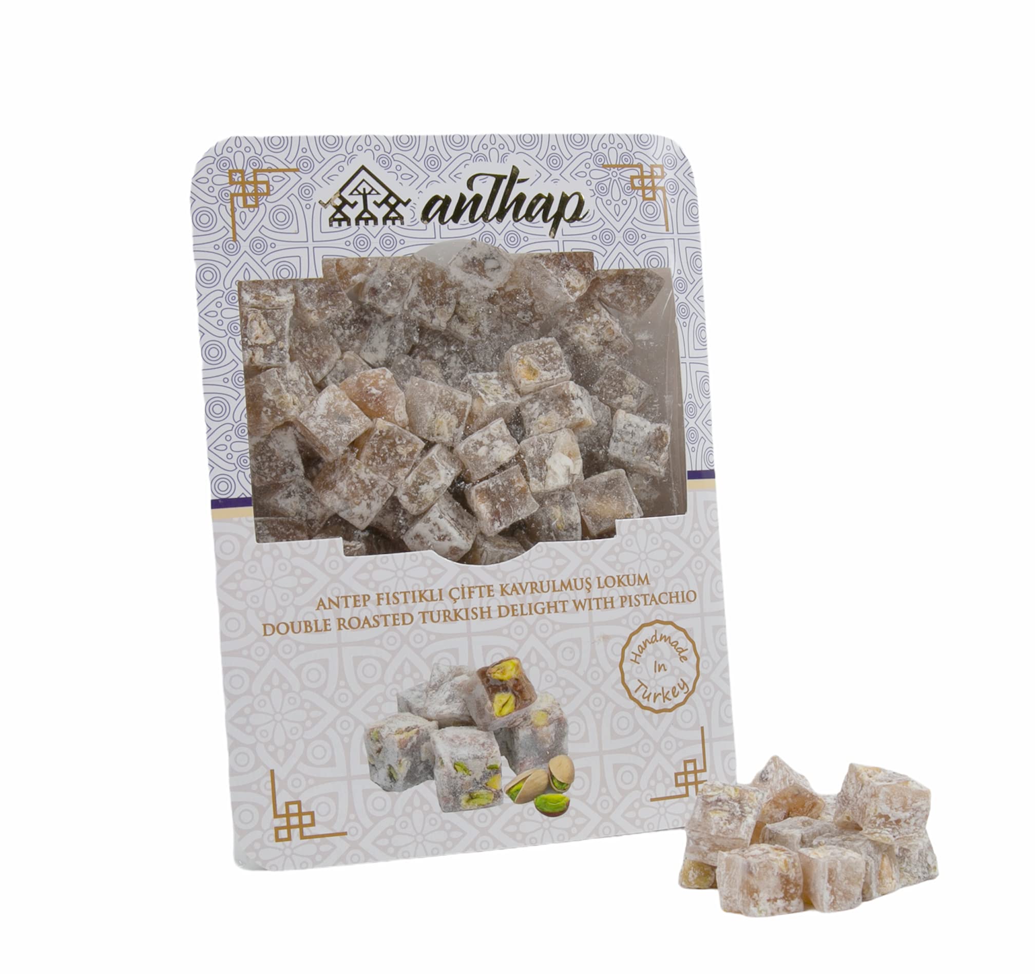 Anthap - Double Roasted Turkish Delight with Pistachio - 300gr