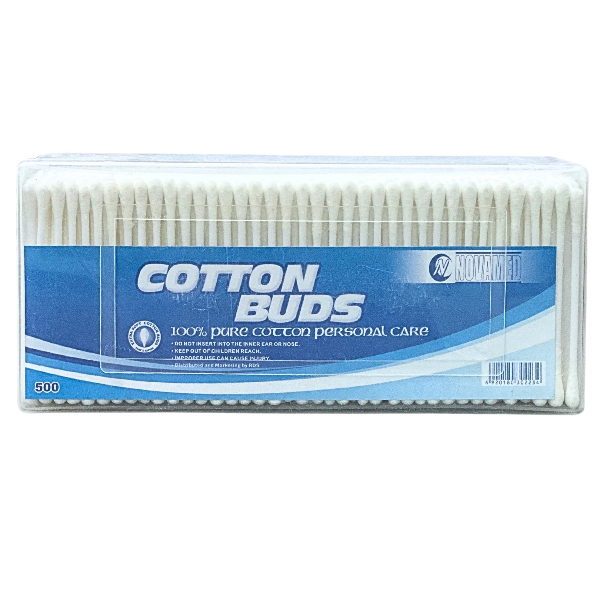 Novamed Cotton Swabs For Hygiene and Beauty Care Original Cotton Swab Made With 100% Cotton 500 Count