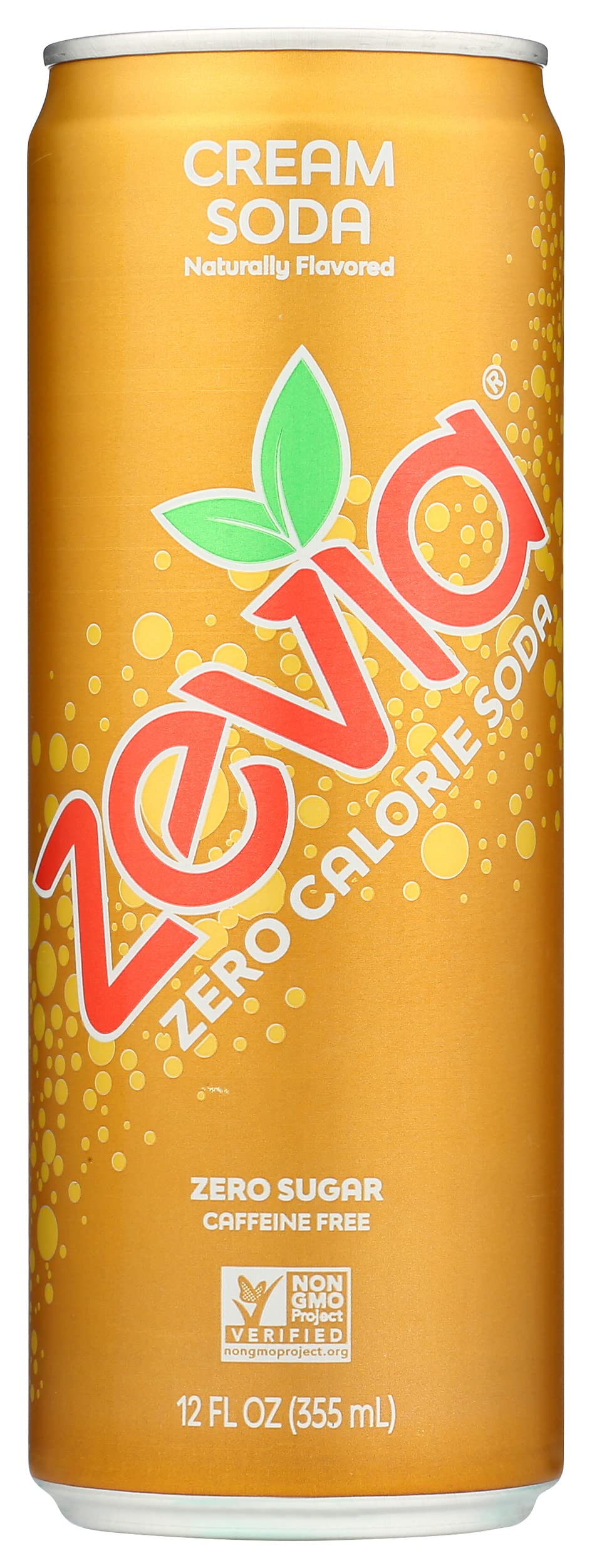 ZeviaZero Calorie Soda, Cream Soda, Non-GMO, 12 Fl Oz (Pack of 12)