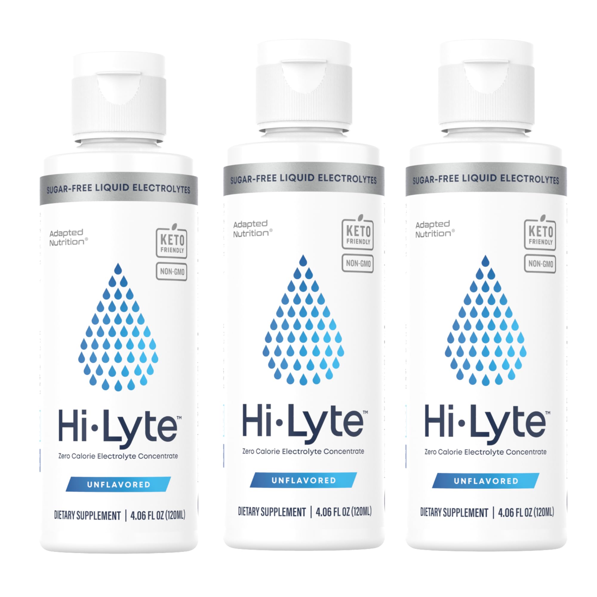 Hi-Lyte Electrolyte Concentrate for Rapid Hydration (3 Units) | NO Calories NO Sugar | Magnesium, Potassium & Zinc | 144 Servings