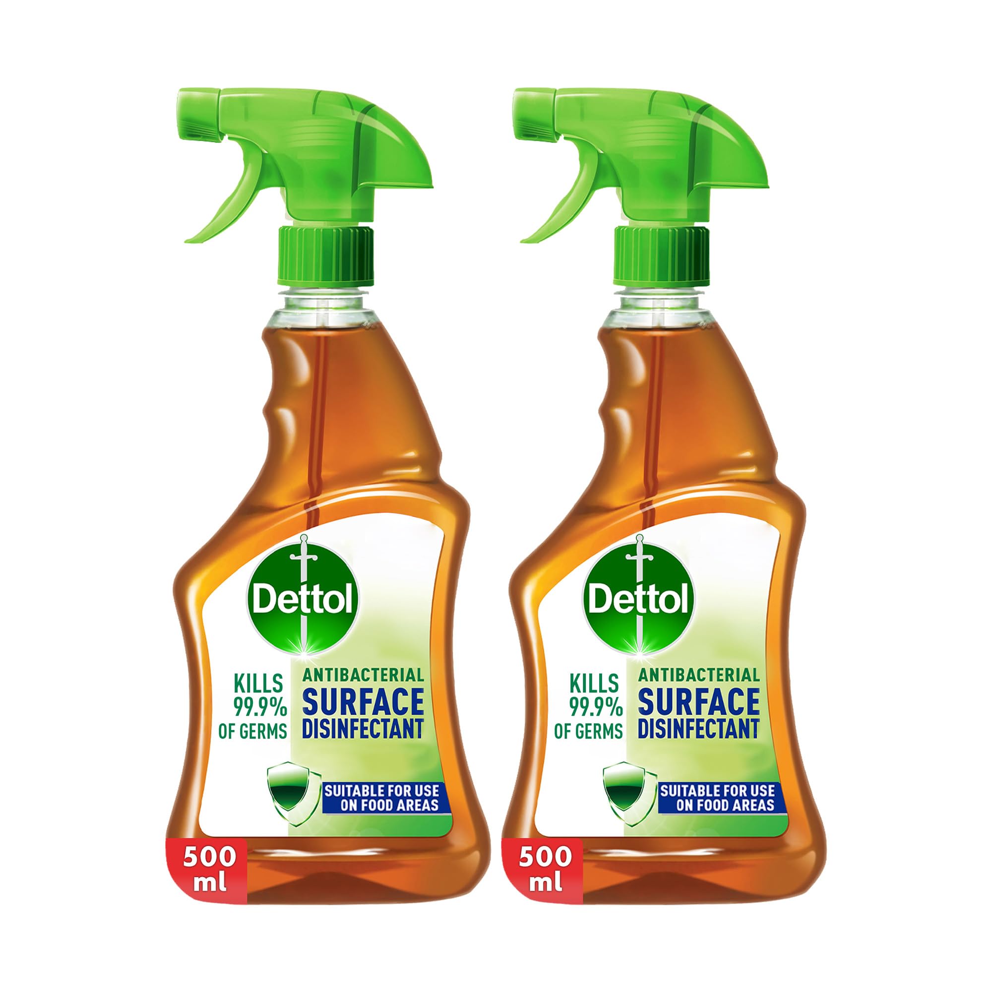 Dettol Original Anti-Bacterial Surface Disinfectant Liquid Trigger, 500 Ml, Pack of 2