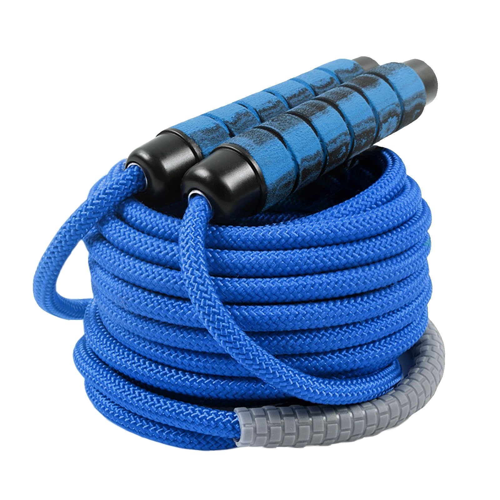 16 FT Long Jump Rope for Kids Adults,Double Dutch Jump Rope,Adjustable Skipping Ropes with High-strength Nylon Braided Rope Core,360°Rotation Not Entangled,Long Enough for 2-4 Jumpers.Blue