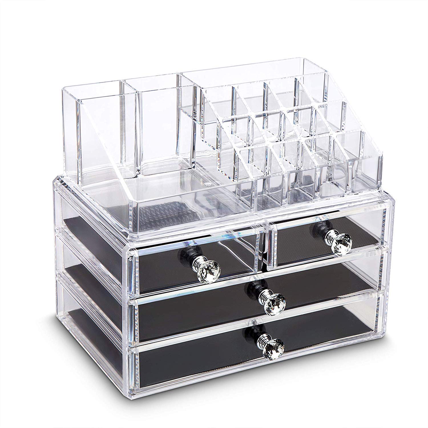 Radost® Acrylic Makeup Organizer Storage Box Case Cosmetic Jewelry 4 Drawer Cases Holder Makeup Container Boxes Rangement Maquill