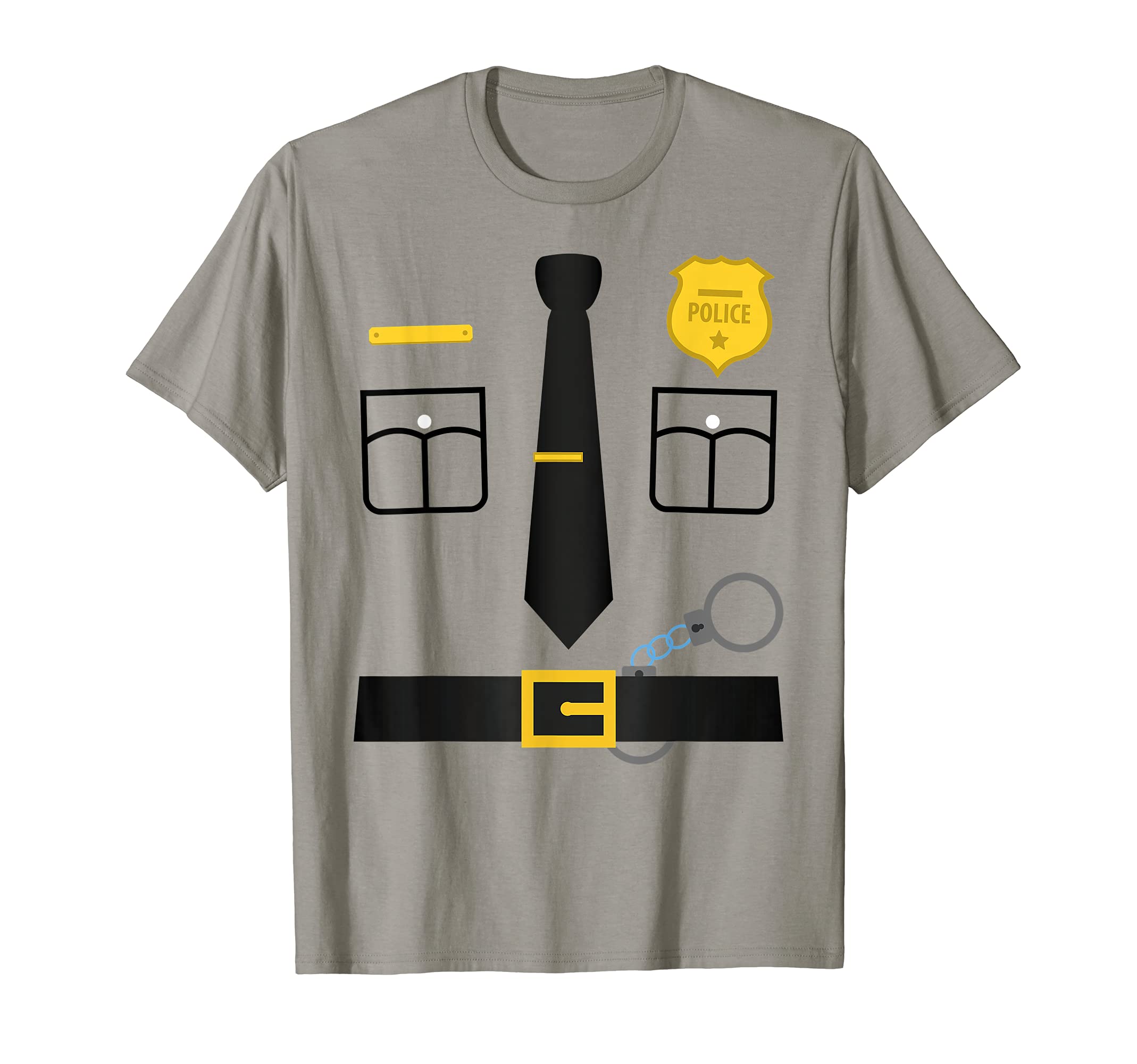 Policeman Costume T-Shirt Halloween Outfit Kids Adult Tee