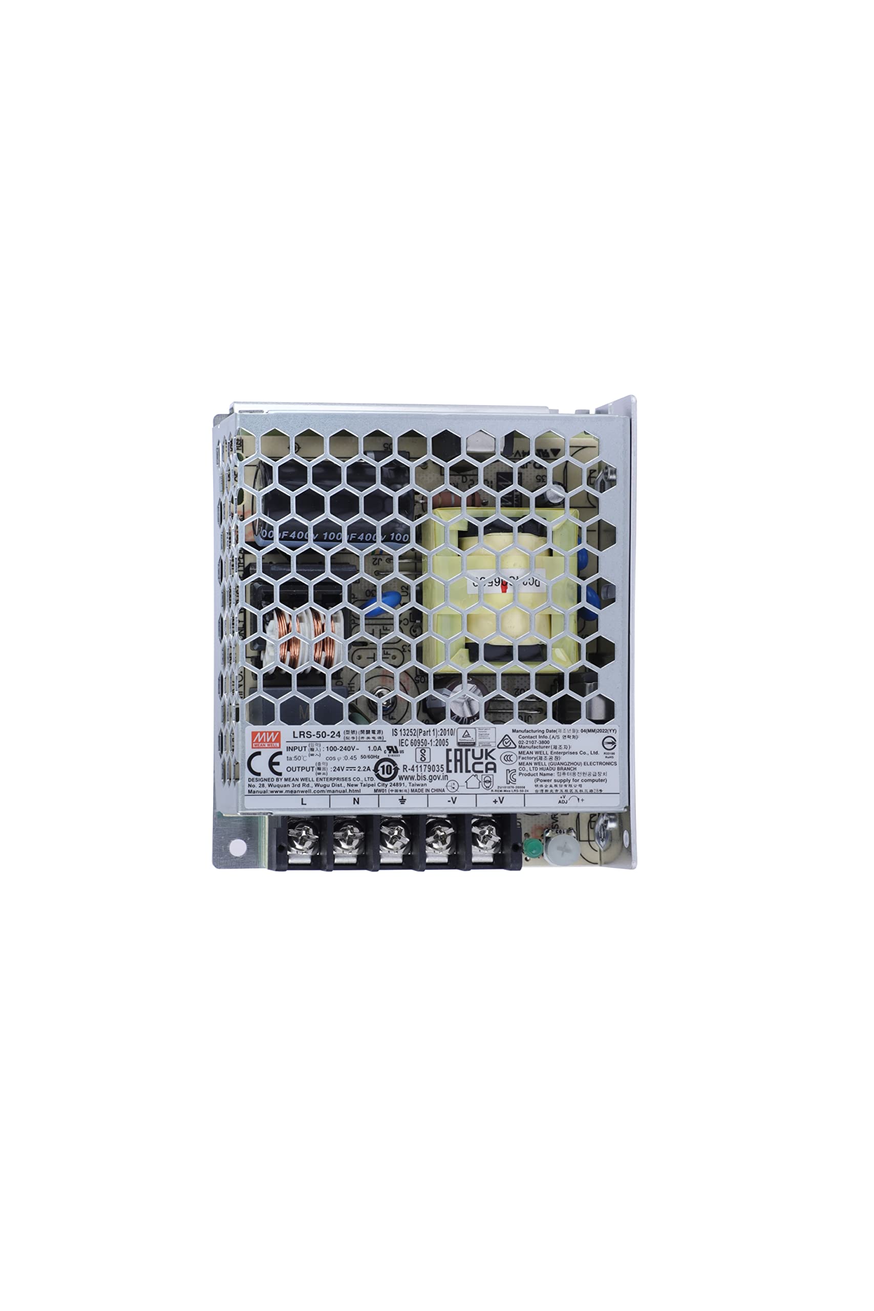 Vigital Meanwell LRS-50-24 | Input - 100-240V AC | Output - 24V DC | 2.2Amp