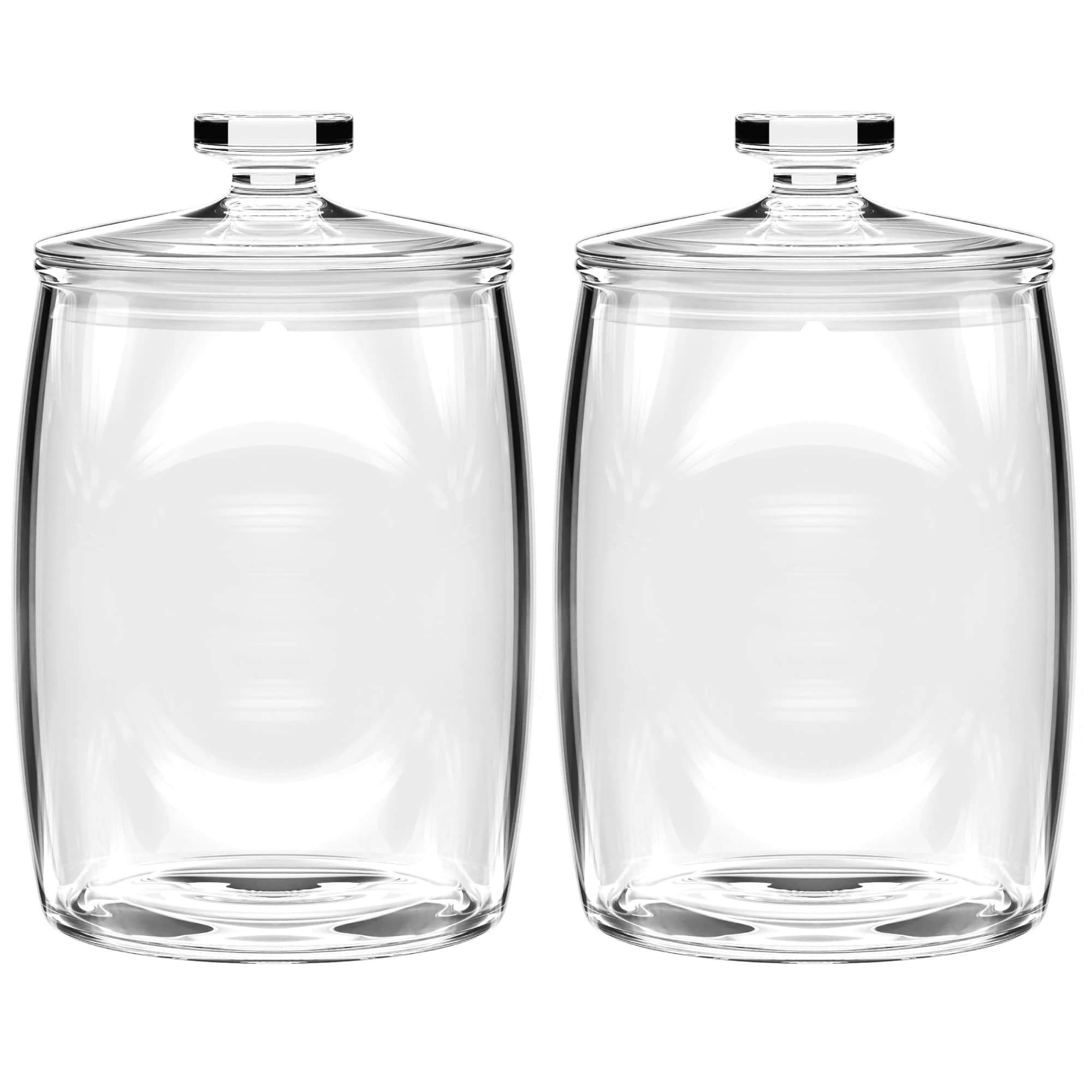 Amici Home Arlo Collection Glass Jars with Lids | Glass Food Storage Containers with Lids | Glass Containers with Airtight Lids | Glass Storage Containers | Glass Jar - Set of 2, Small, 76 Oz Each