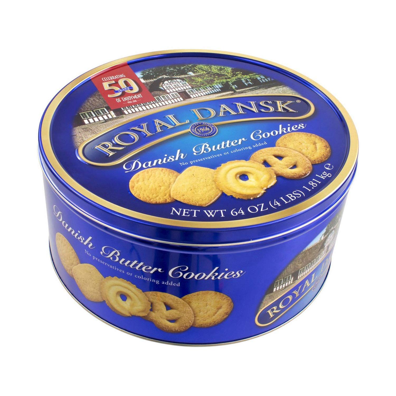 Royal Dansk Danish Butter Cookies 1.81kg Tin Family & Share Tin Simple Sweet & Buttery