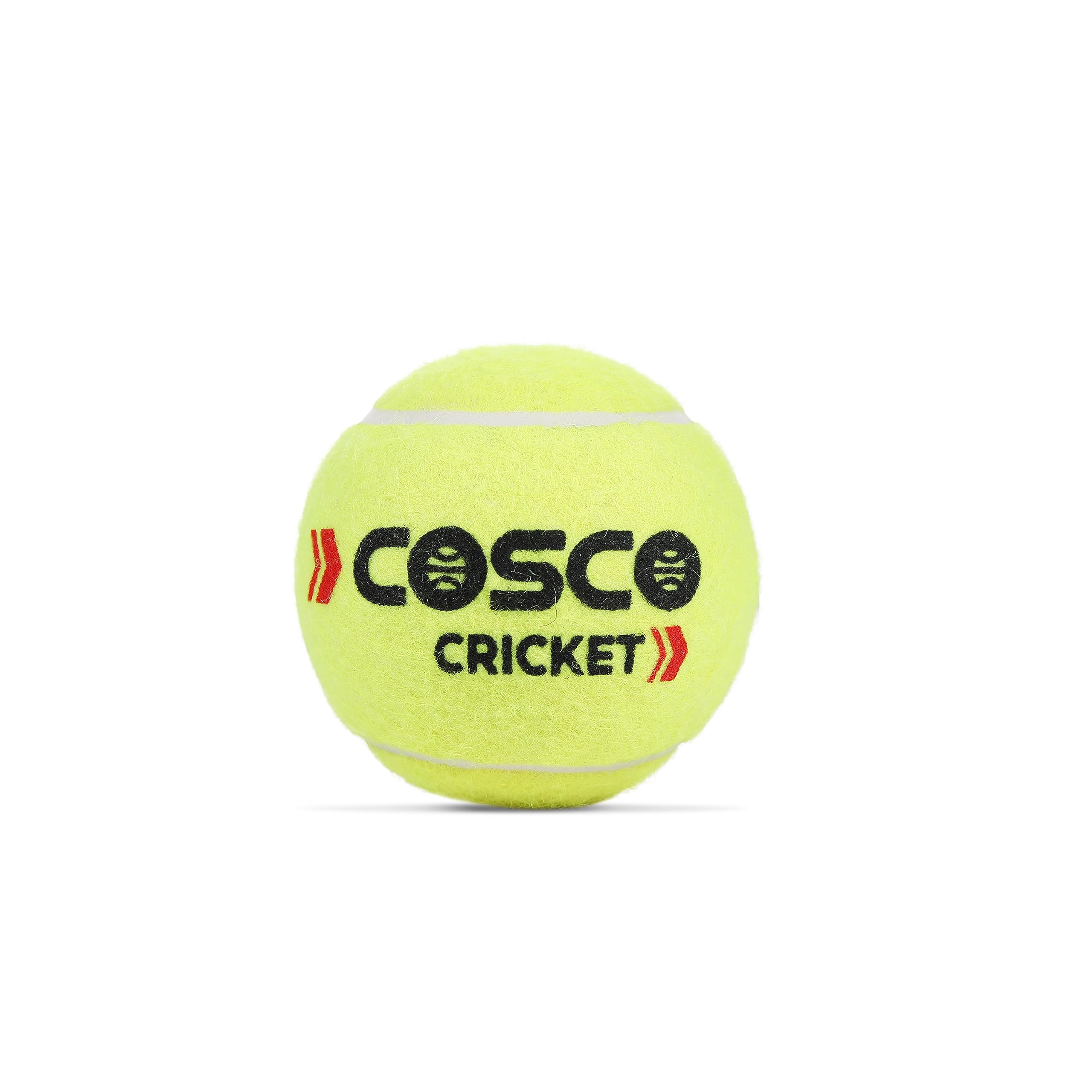 Cosco Cricket Normal Force Leather Tennis Ball (Yellow) -Pack of 6