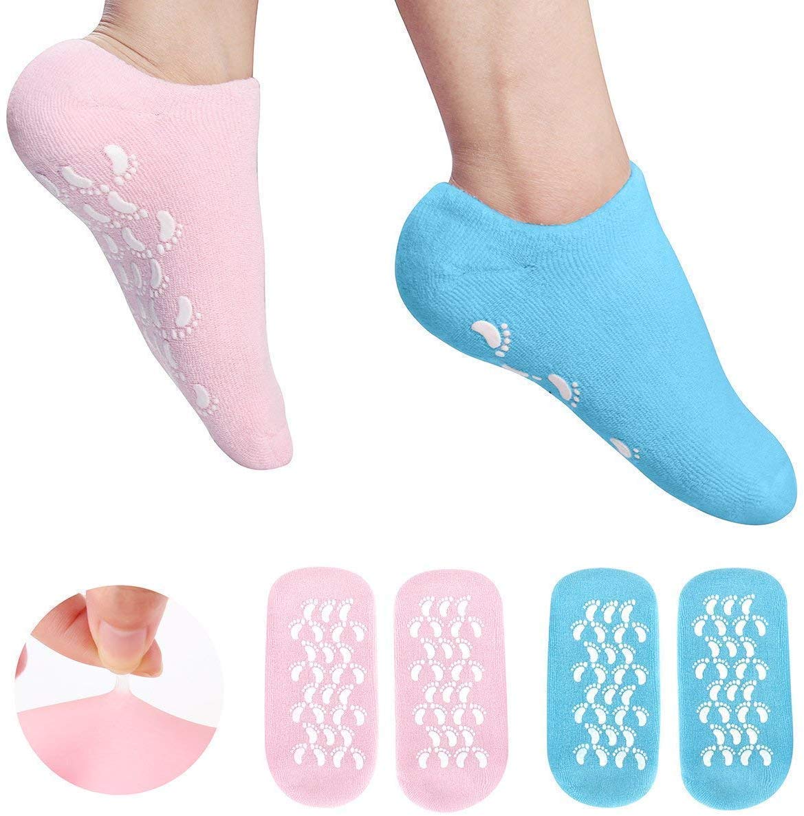 Anup Torda Winter Care Spa Gel Socks, Full Heel/Feet Protector Silicone Ultra-Soft Socks with Moisturizing Gel Socks/Gel Spa Socks (1 Pair)