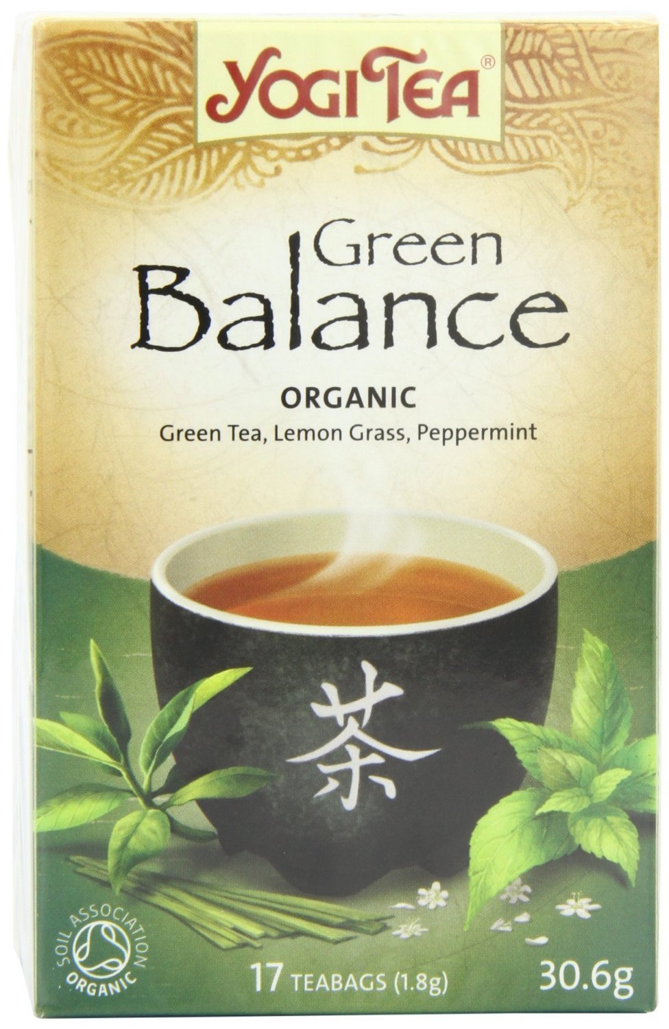 Yogi Tea Green Balance (17 Bags) Green Tea + Kombucha Gluten Free Organic Vegan