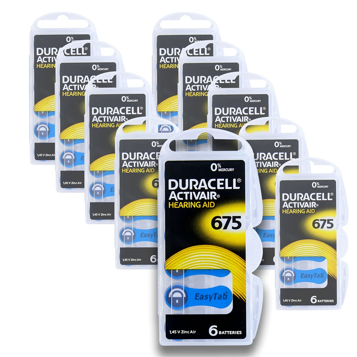 Duracell ActivAir Hearing Aid Batteries Size 675