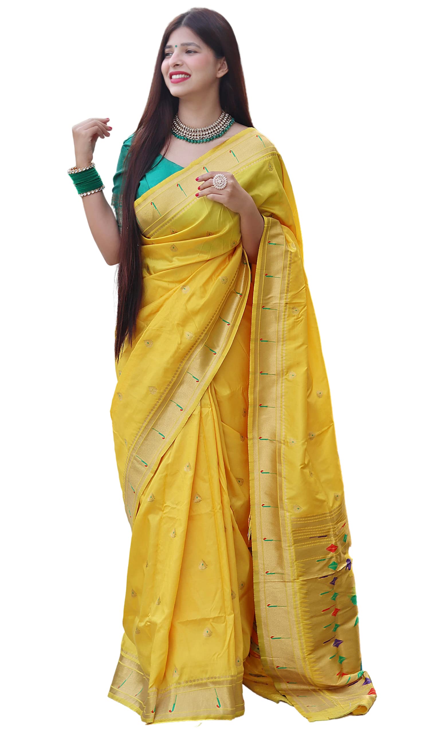 KNETLI Banarasi Cotton Silk Saree for women indian traditional saree with pure zari work saree for womens with unstitiched blouse