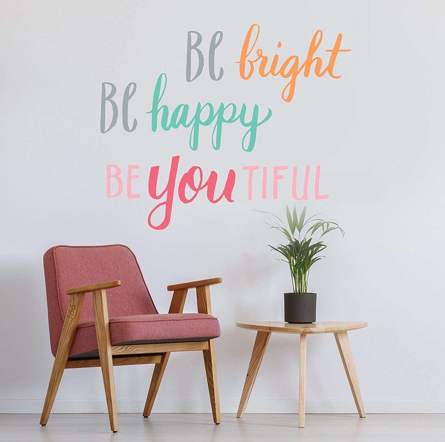 Paper Riot Co.Wall Decor - Inspirational Quote. Peel and Stick Wall Decals - Easy to Remove Vinyl Quote - Be Bright, Be Happy, BeYouTiful, Be Awesome, Be You, Be Bold