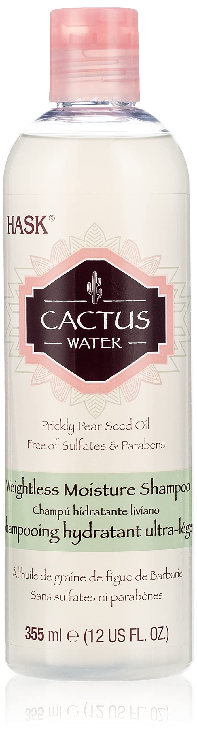 HASKCactus Water Prickly Pear Seed Oil Weightless Moisture Shampoo, 12 Oz