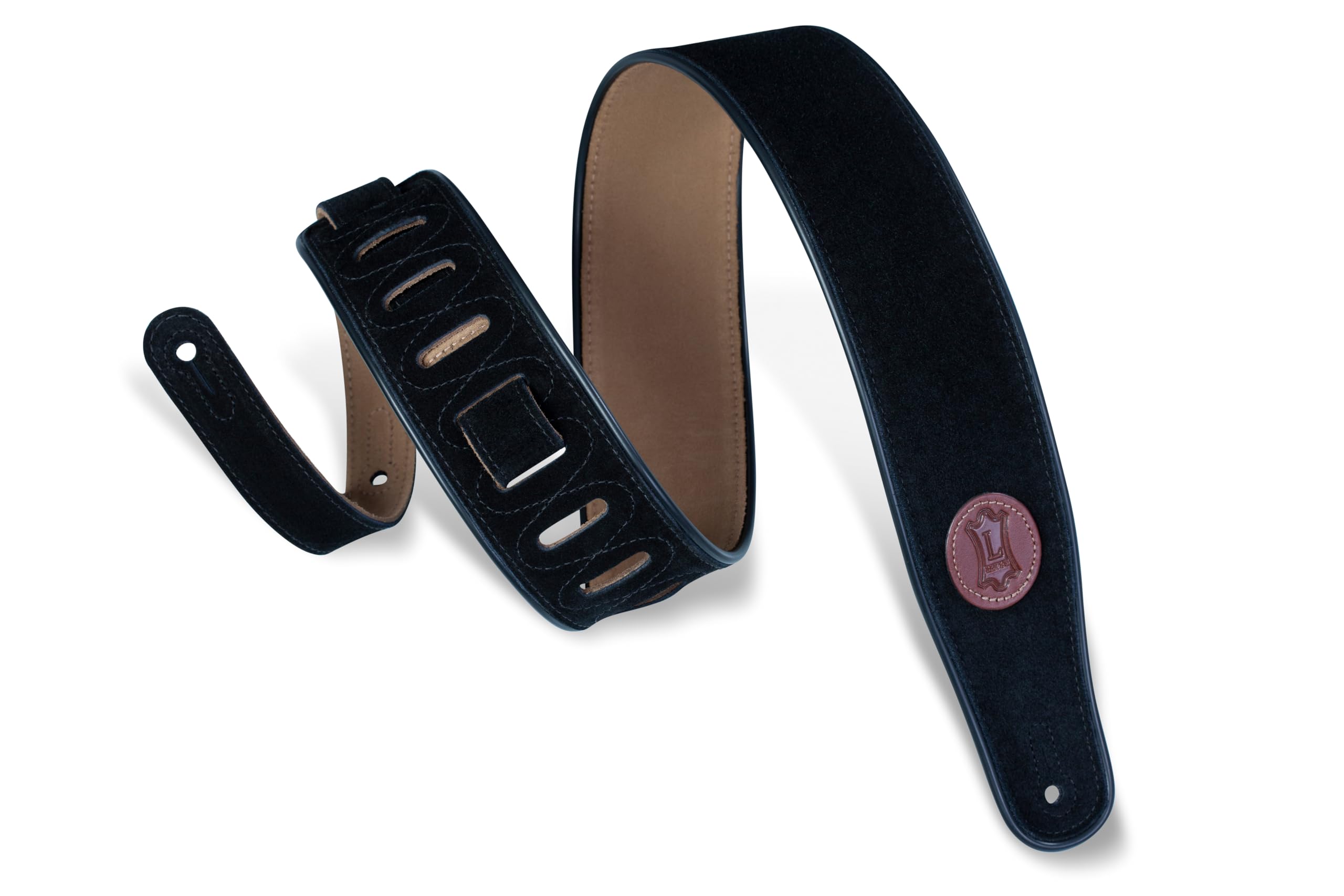 Levy's Leathers Standard Suede Black Guitar Strap (MSS3-BLK)