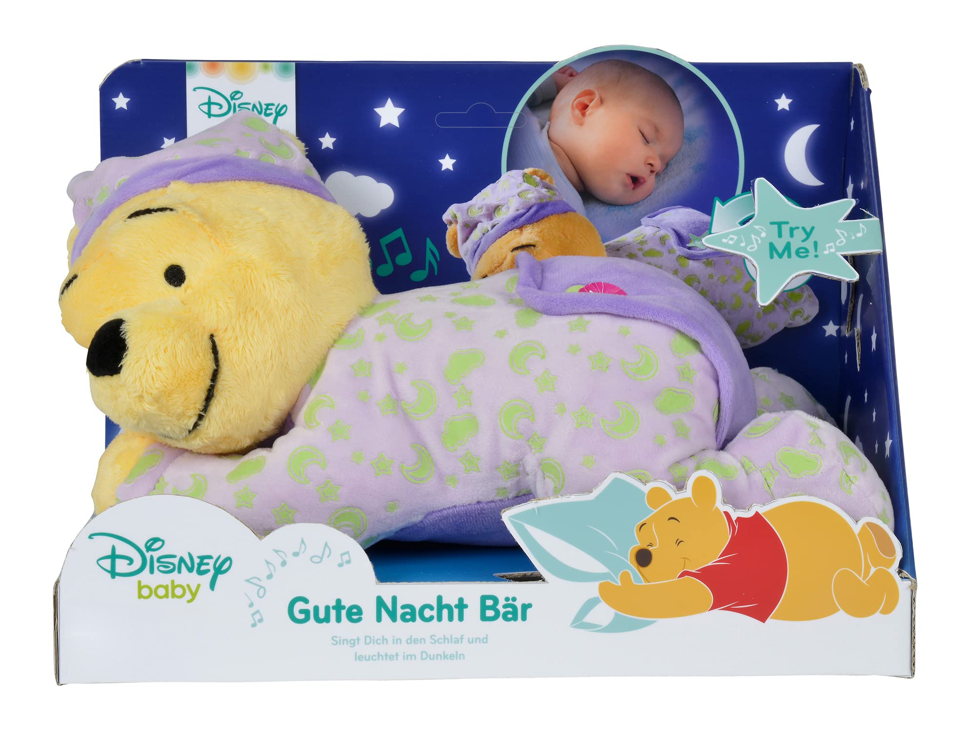 Simba 6315874904 "Disney Winnie the Pooh Glow in the Dark II" Soft-Toy