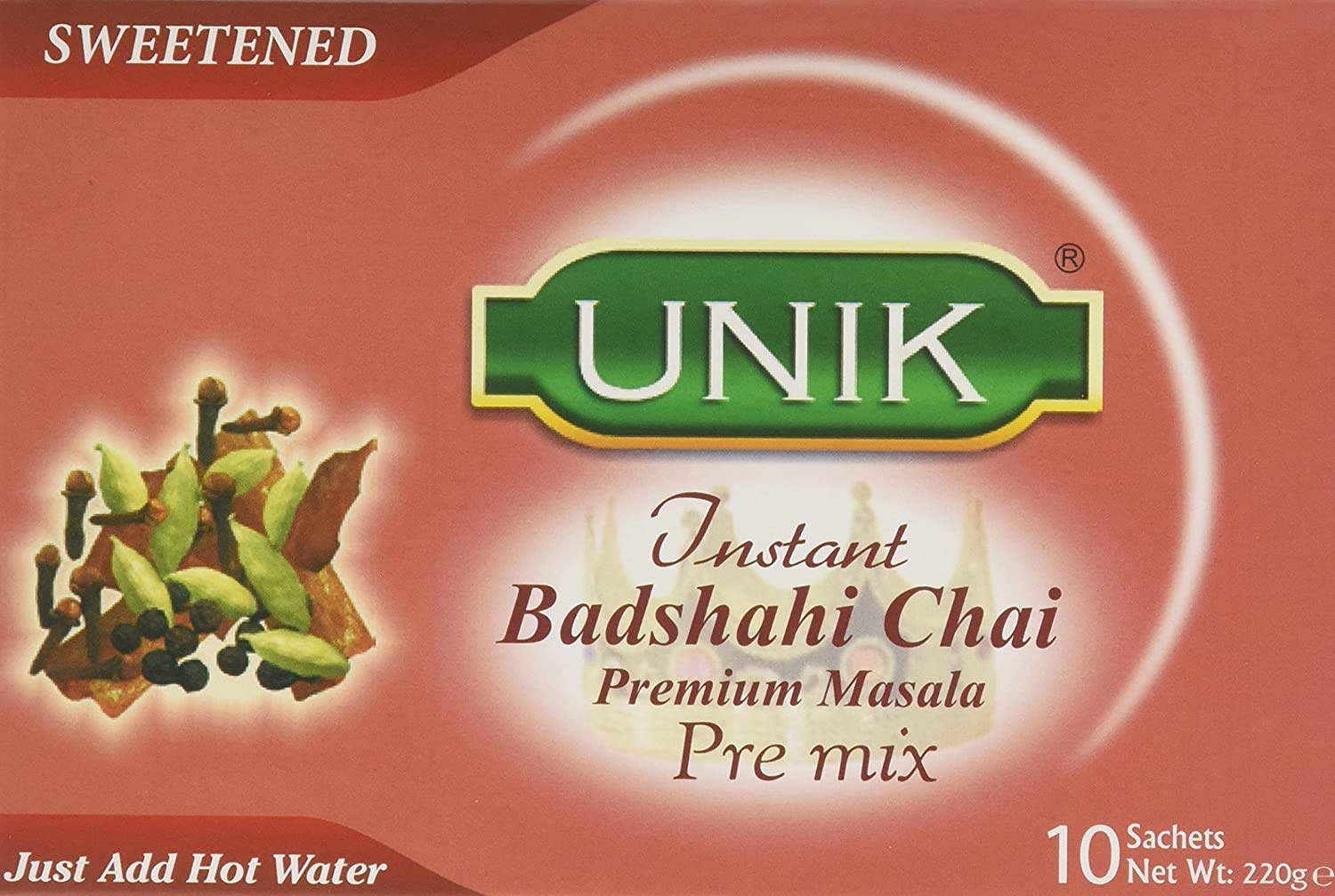 Unik Badshahi Tea Sweet 220g (Pack of 2) – Instant Masala Tea – Masala Tea Pre-Mix – Tea Masala Powder - Sweetened Version