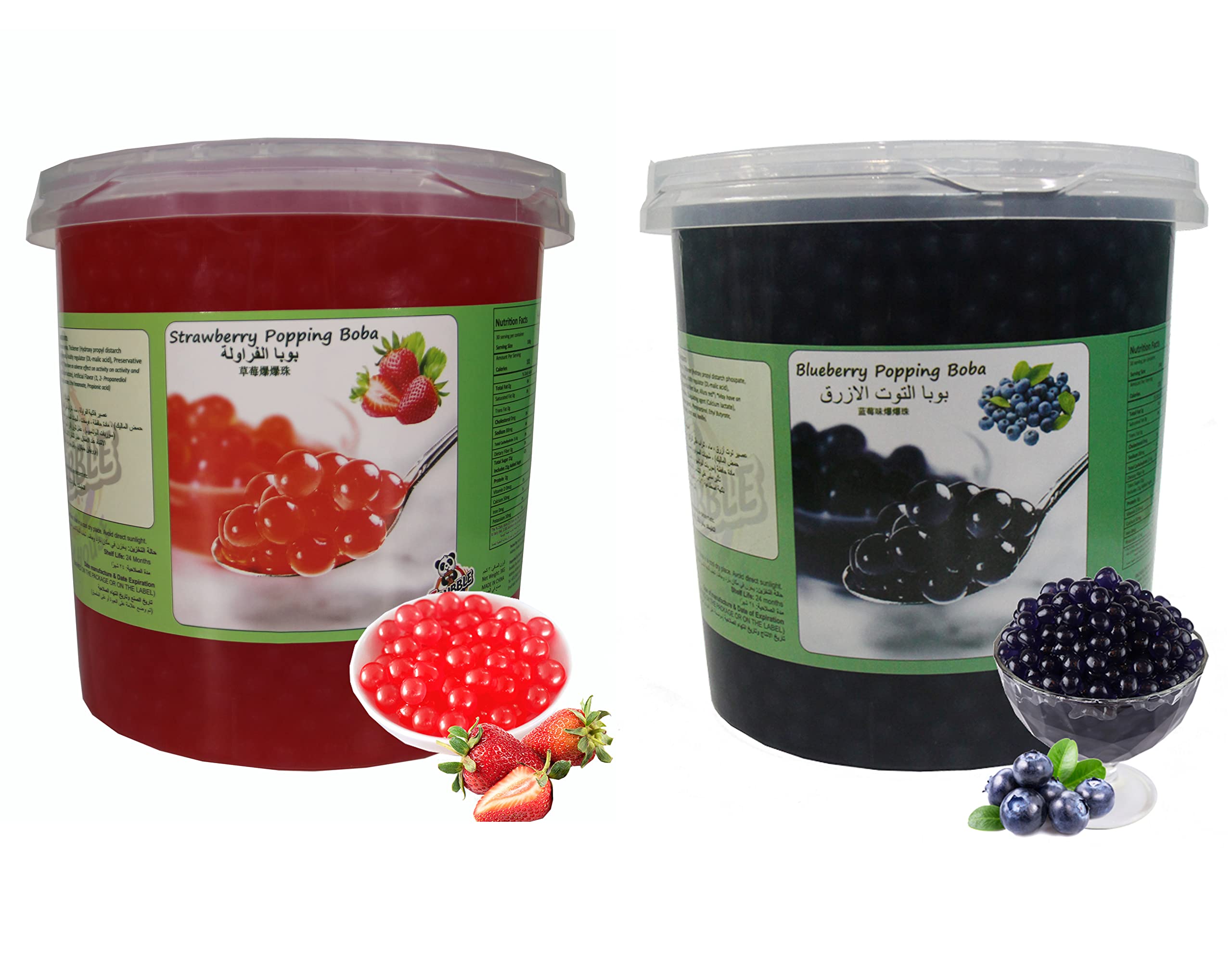 Promo 3-1 jar Blueberry Popping Boba 3KG and 1 jar Strawberry Popping Boba 3 KG for Bubble tea and Milk tea