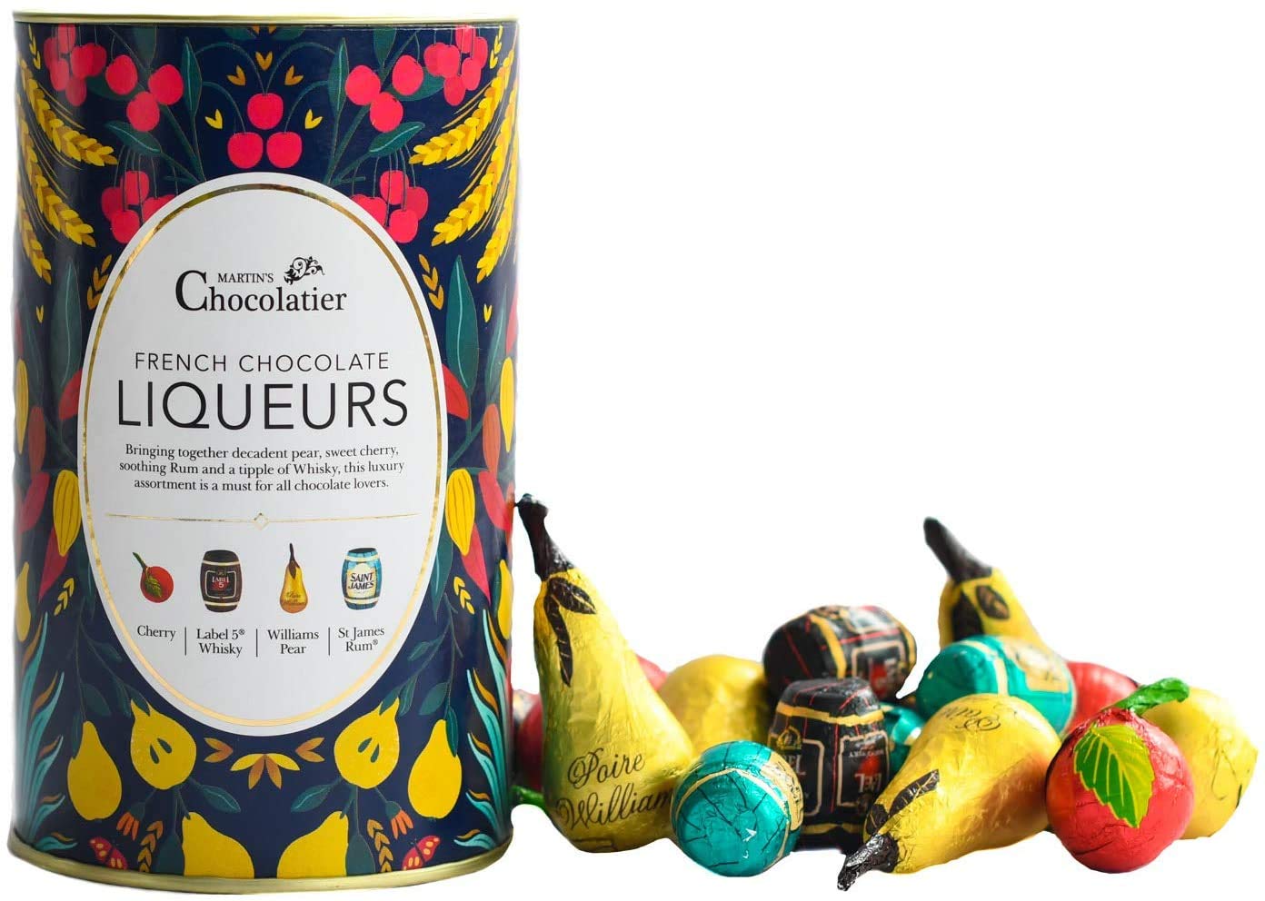 Martin’s Chocolatier French Chocolate Liqueurs | Vegan Dark Chocolate with Premium Alcoholic Liquid Centres (250g)