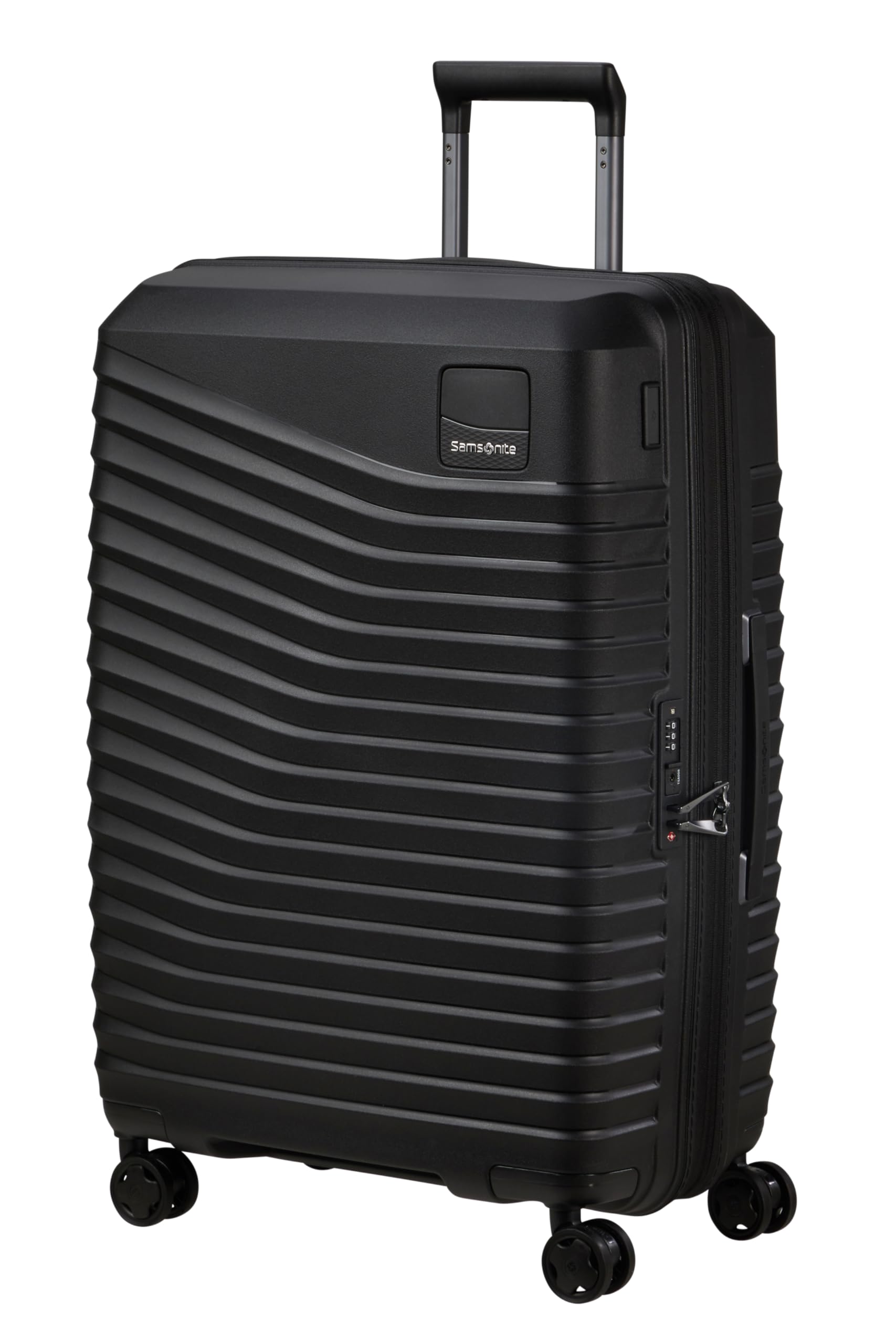 SamsoniteIntuo Spinner M, Expandable Case, 69 cm, 79/87 L, Black, Black (Black), Spinner M (69 cm - 79/87 L), Suitcases & Trolleys