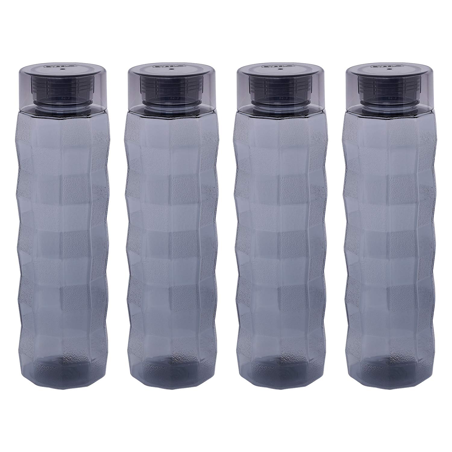 Steelo Joy Pet Water Bottle 1000 ml, Set of 4, Grey