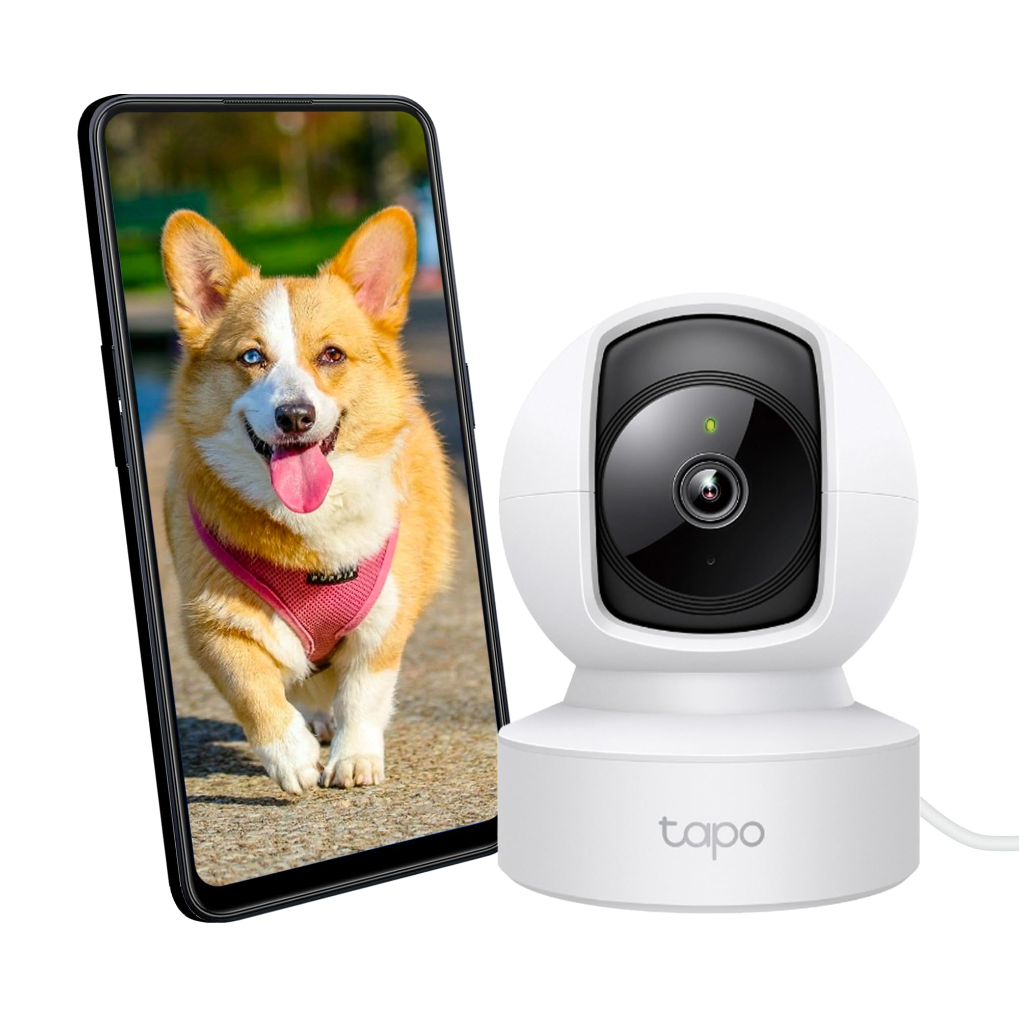 Tapo TP-Link C212 2K Pan/Tilt Indoor Home Security Smart Wi-Fi Camera for Baby Monitor| Motion Detection & Tracking | 2-Way Audio |up to 512 GB SD Card Storage|Works with Alexa & Google Home