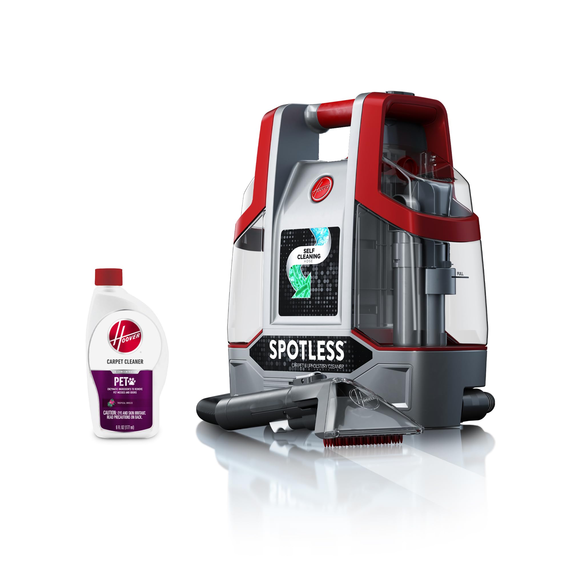 Hoover Spotless Portable Carpet & Upholstery Spot Cleaner, FH11300PC, Red