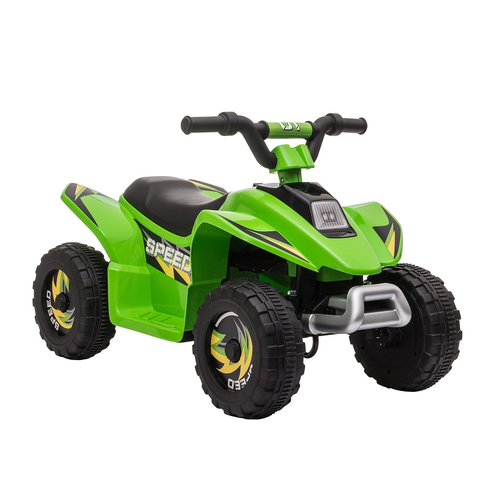 Aosom6V Kids ATV 4-Wheeler Ride on Car, Electric Motorized Quad Battery Powered Vehicle with Forward/Reverse Switch for 18-36 Months Old Toddlers, Green