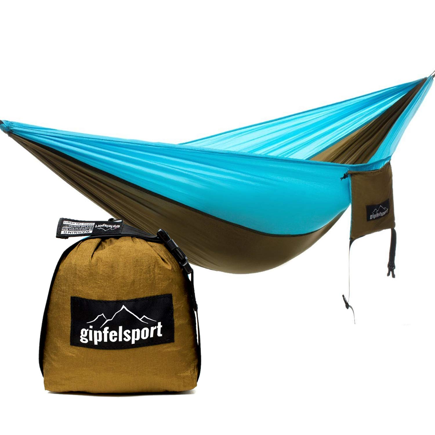 gipfelsport Hammock olive/light-blue