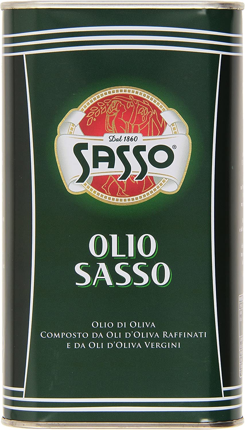 6 x Sasso Olio Extra Vergine D'oliva Natives Olive Olive Oil 1 Litre 100% Italian