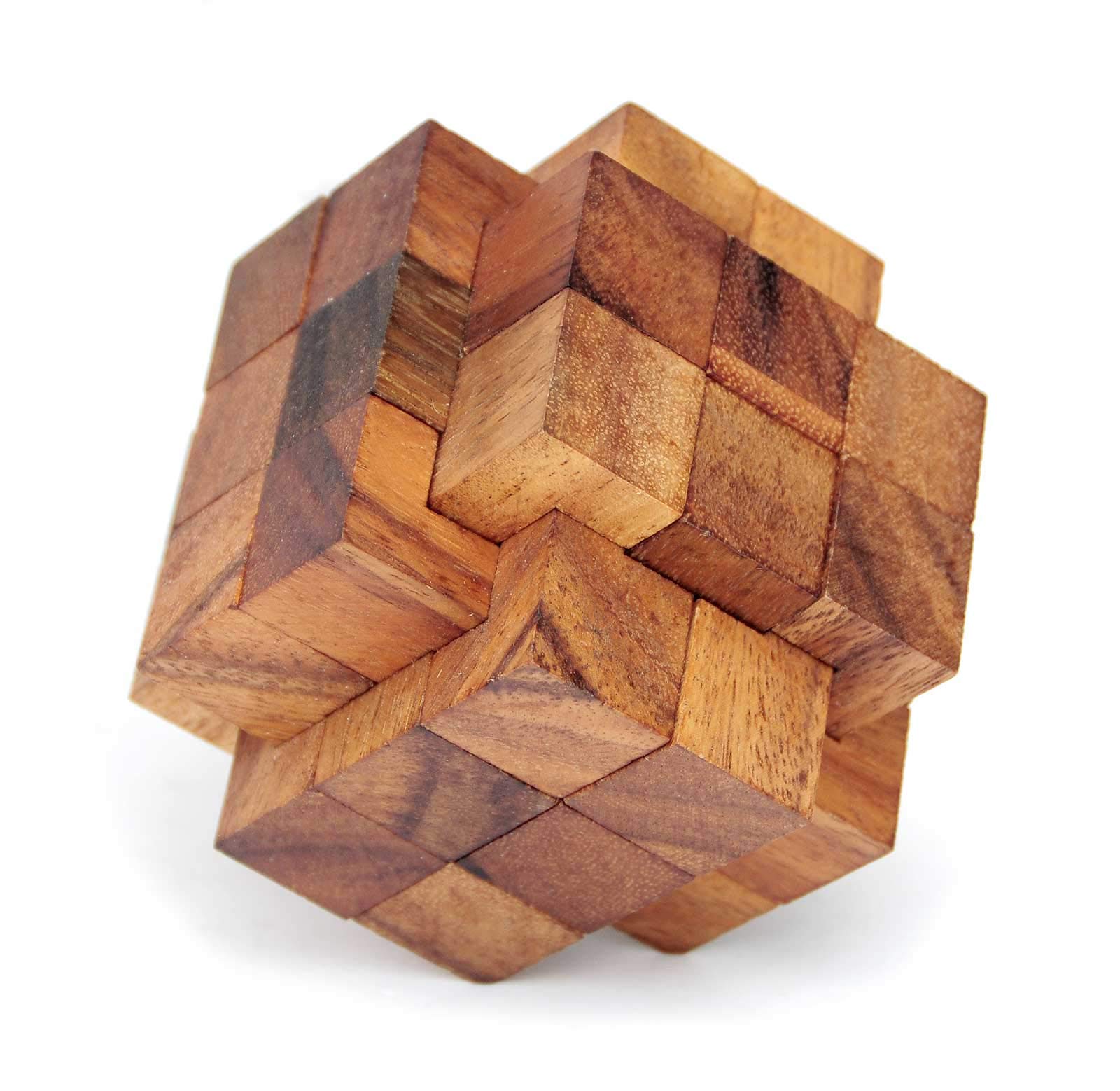 Logica Puzzles Art. Mega Burr Puzzle - 3D Brain Teaser in Fine Wood - Diffculty 5/6 Incredible - Only for Experts