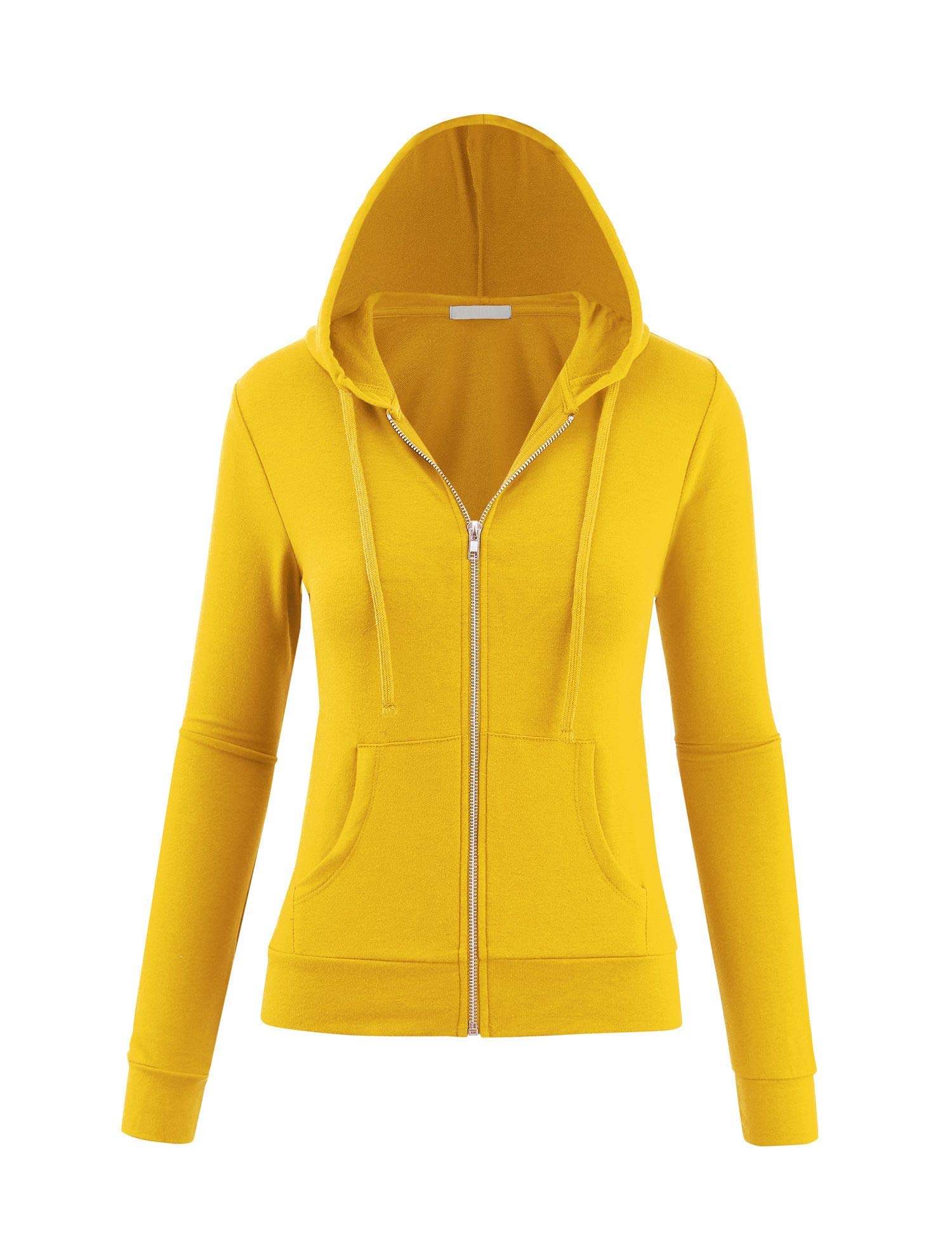 FashionMille Women Active Lightweight Thin Zip-Up Hoodie Jacket