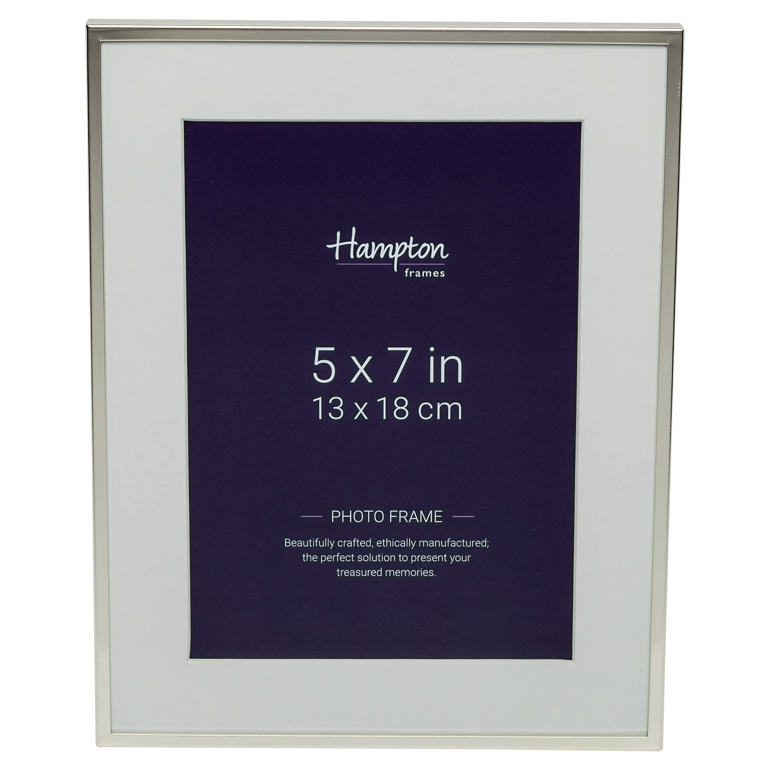 Hampton FramesMAYFAIR Silver Plate Photo Picture Frame - Bevel Cut Mount 5x7 (13x18cm) BSN13857