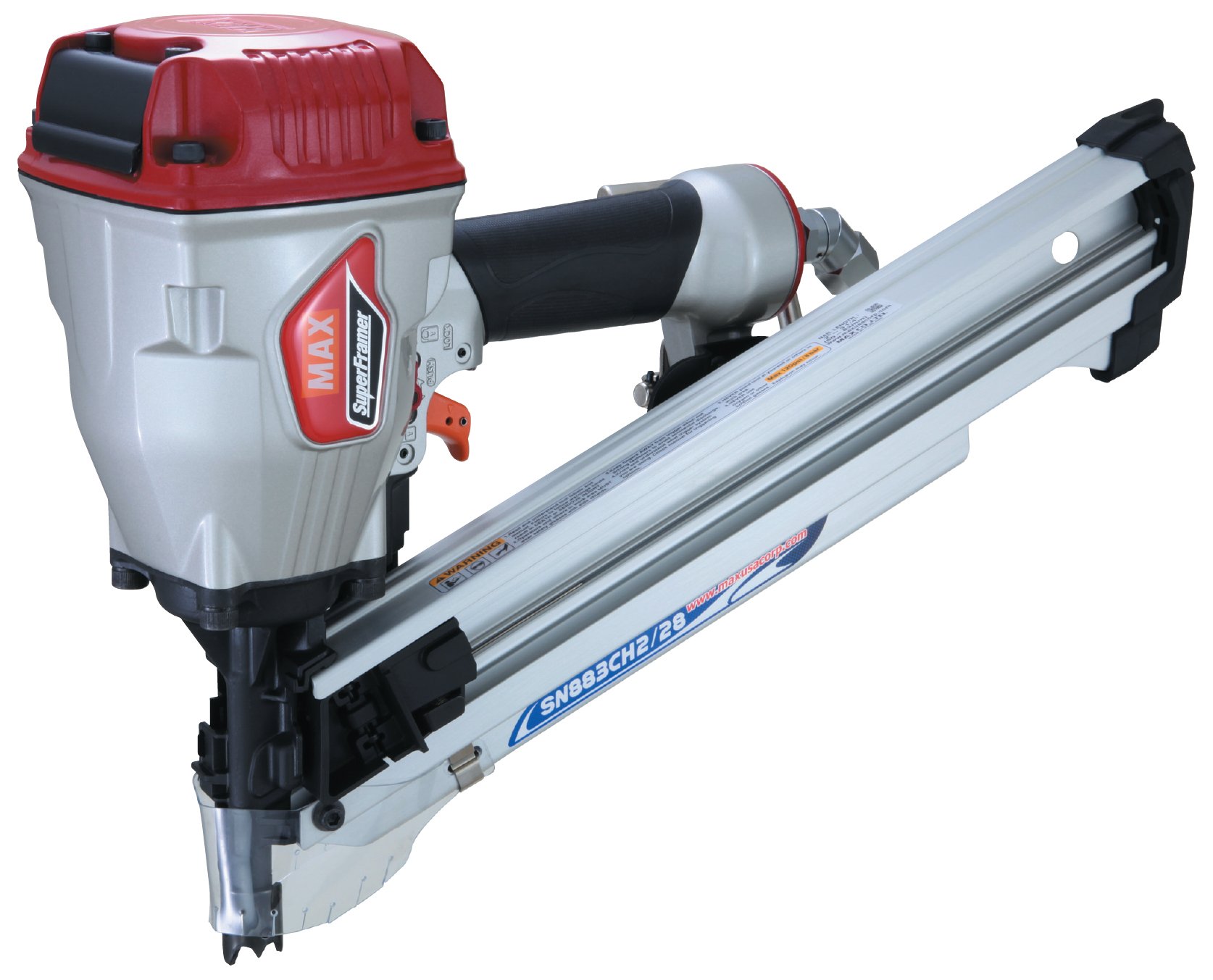 MAX USA SuperFramer SN883CH2/28 28 Degree Framing Offset/Clipped Head Stick Nailer up to 3-1/4"""