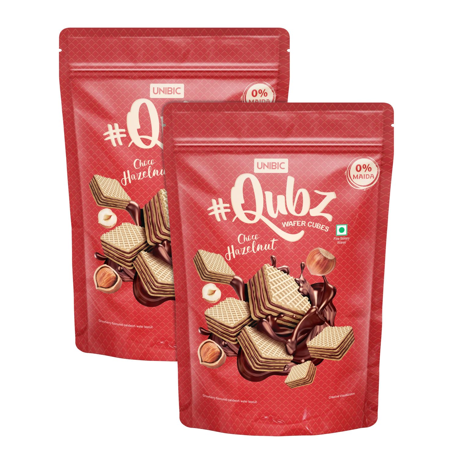 Unibic Wafer Qubz Hazelnut 300gm