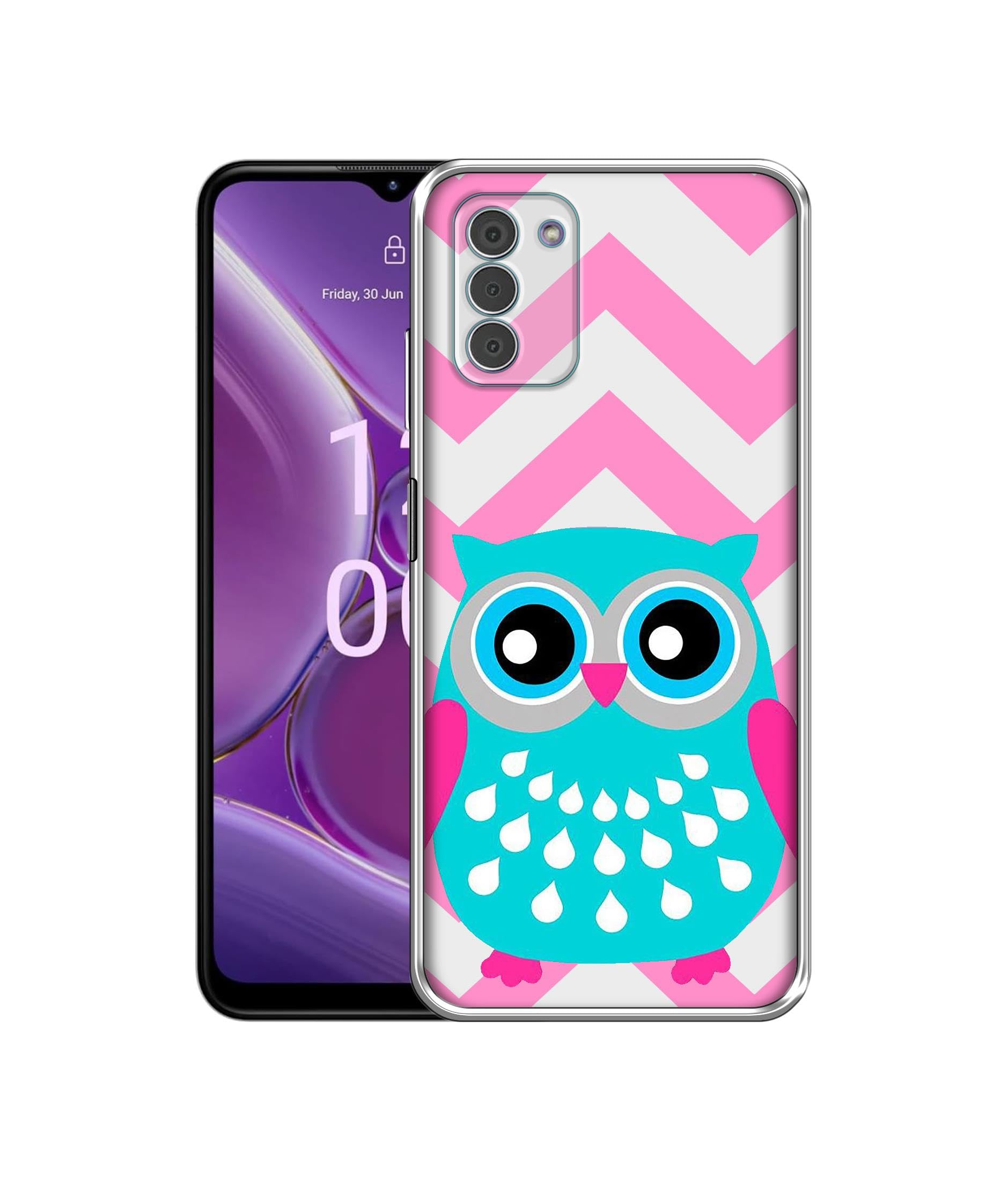 Amazon Brand- Solimo Basic Case for Nokia G42 5G (Silicone_Sky Blue Owl)